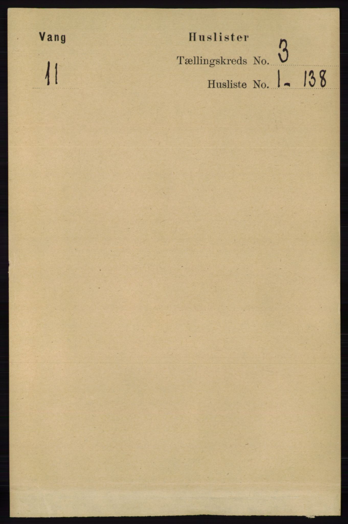 RA, 1891 census for 0414 Vang, 1891, p. 1749
