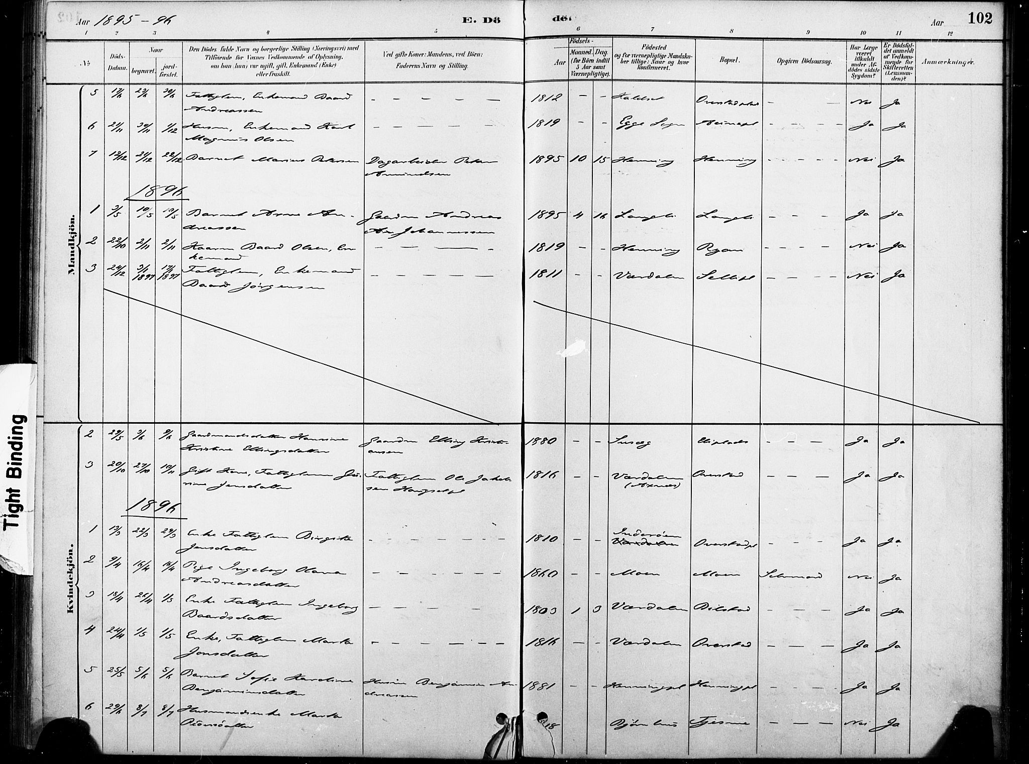 Ministerialprotokoller, klokkerbøker og fødselsregistre - Nord-Trøndelag, SAT/A-1458/738/L0364: Parish register (official) no. 738A01, 1884-1902, p. 102