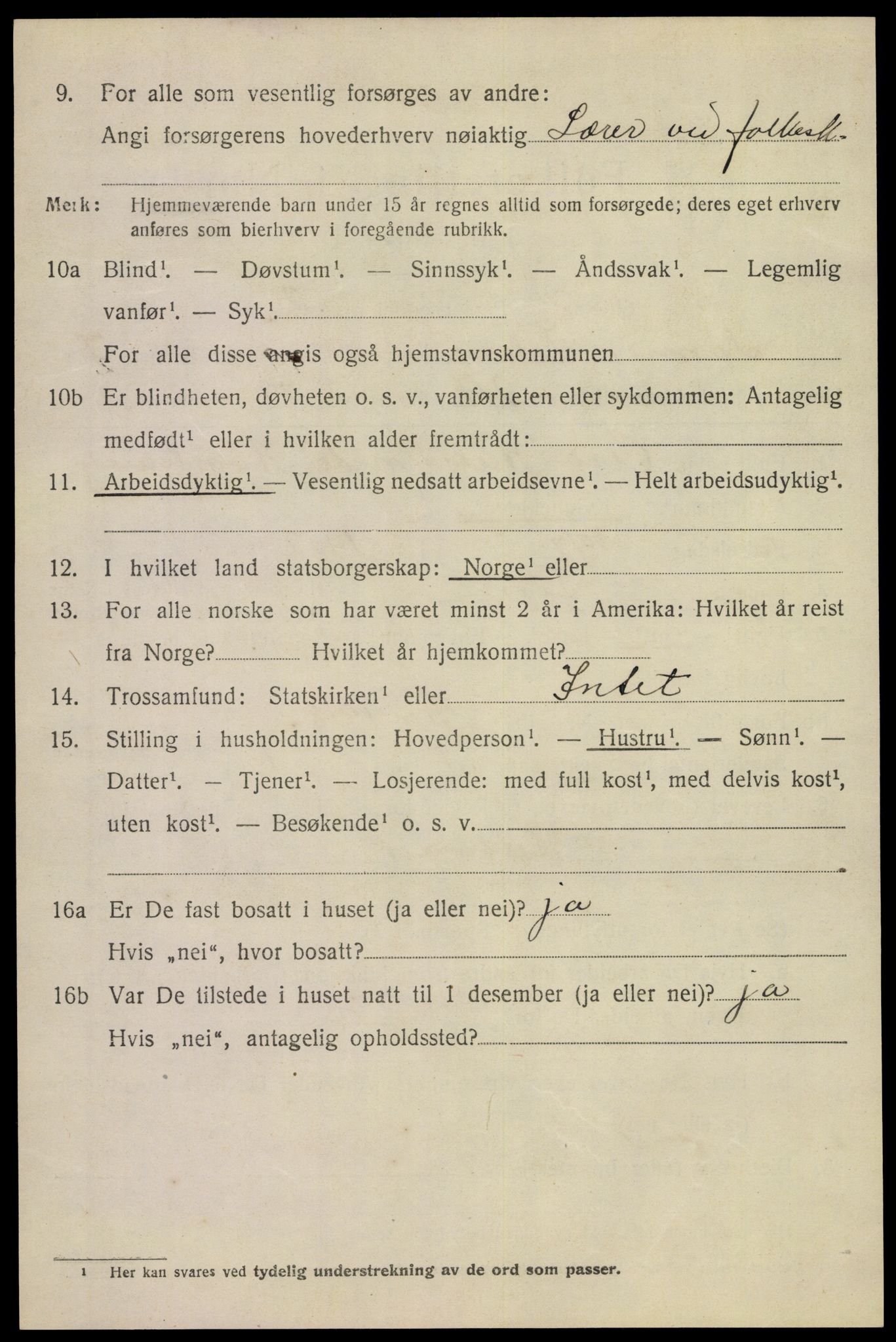 SAKO, 1920 census for Tinn, 1920, p. 5083