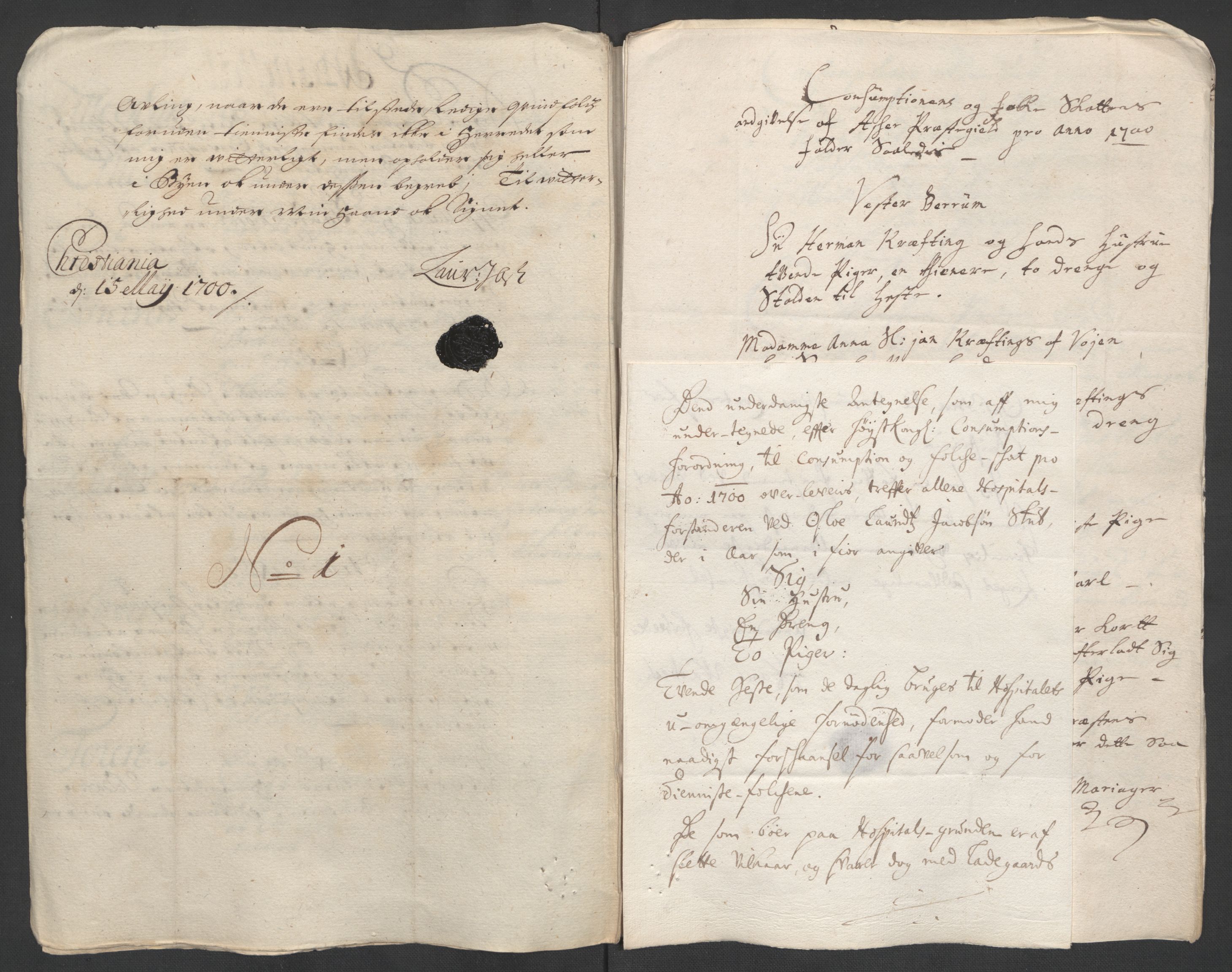 Rentekammeret inntil 1814, Reviderte regnskaper, Fogderegnskap, RA/EA-4092/R10/L0443: Fogderegnskap Aker og Follo, 1700, p. 101