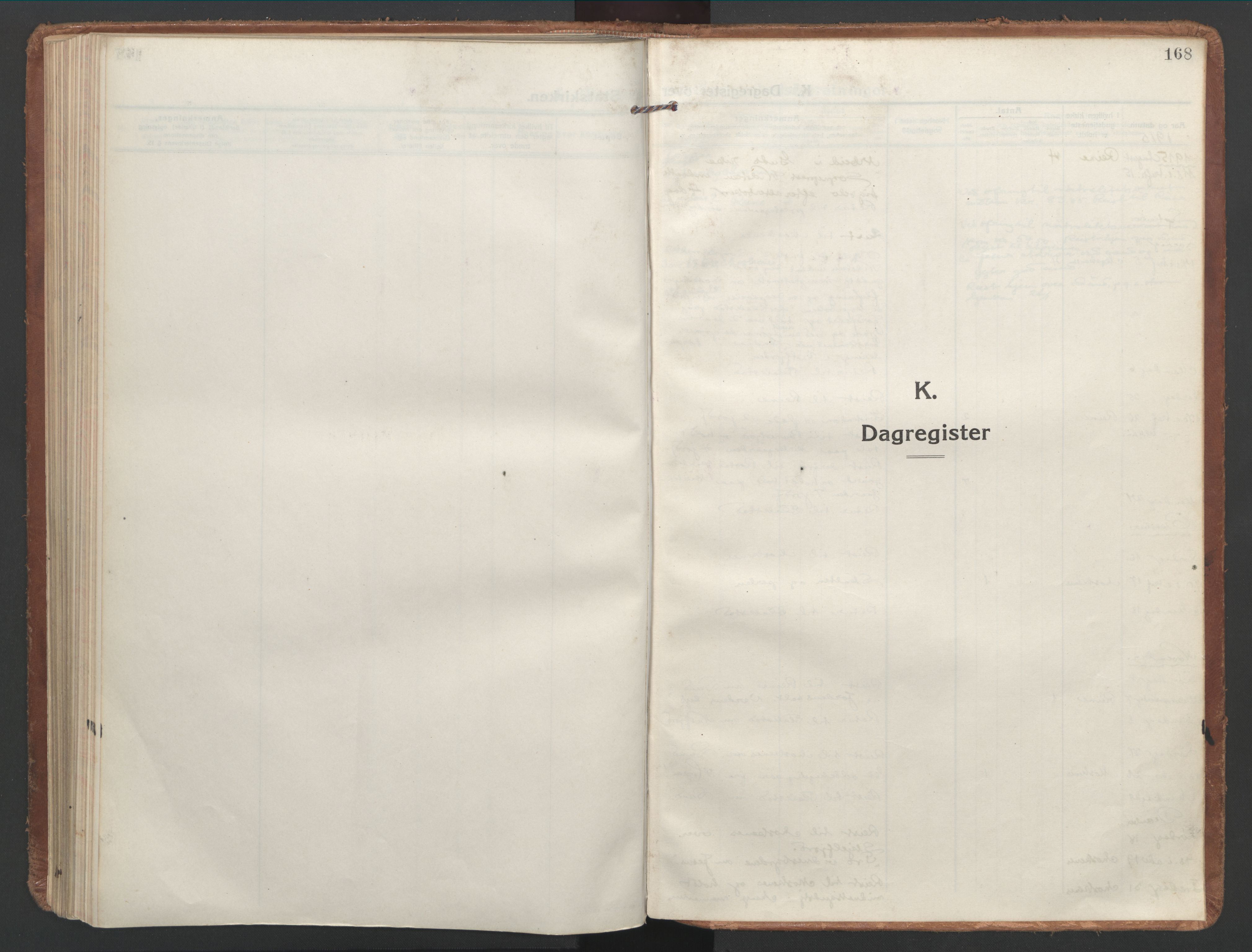 Ministerialprotokoller, klokkerbøker og fødselsregistre - Nordland, SAT/A-1459/886/L1222: Parish register (official) no. 886A04, 1914-1926, p. 168