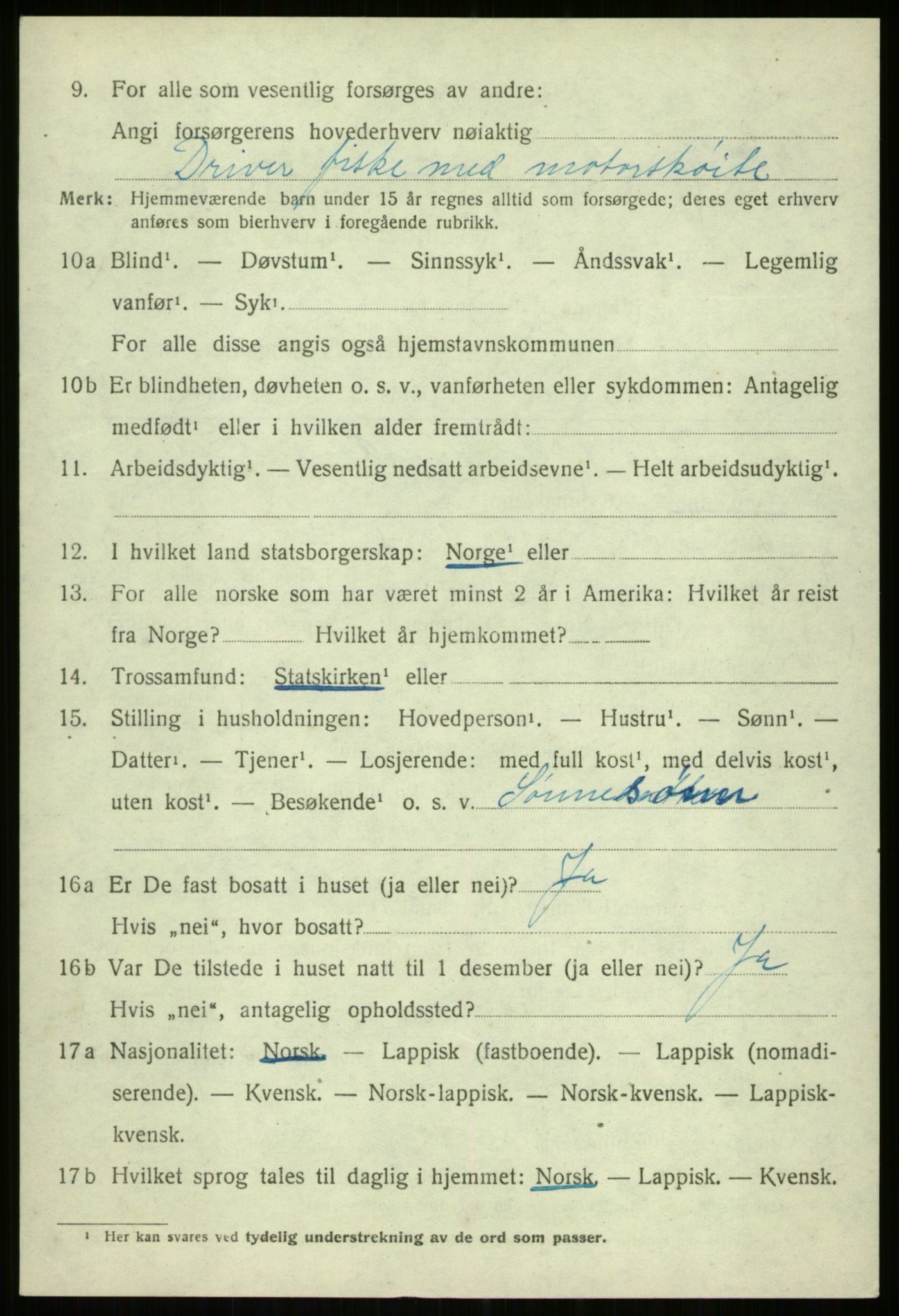 SATØ, 1920 census for Ibestad, 1920, p. 2372