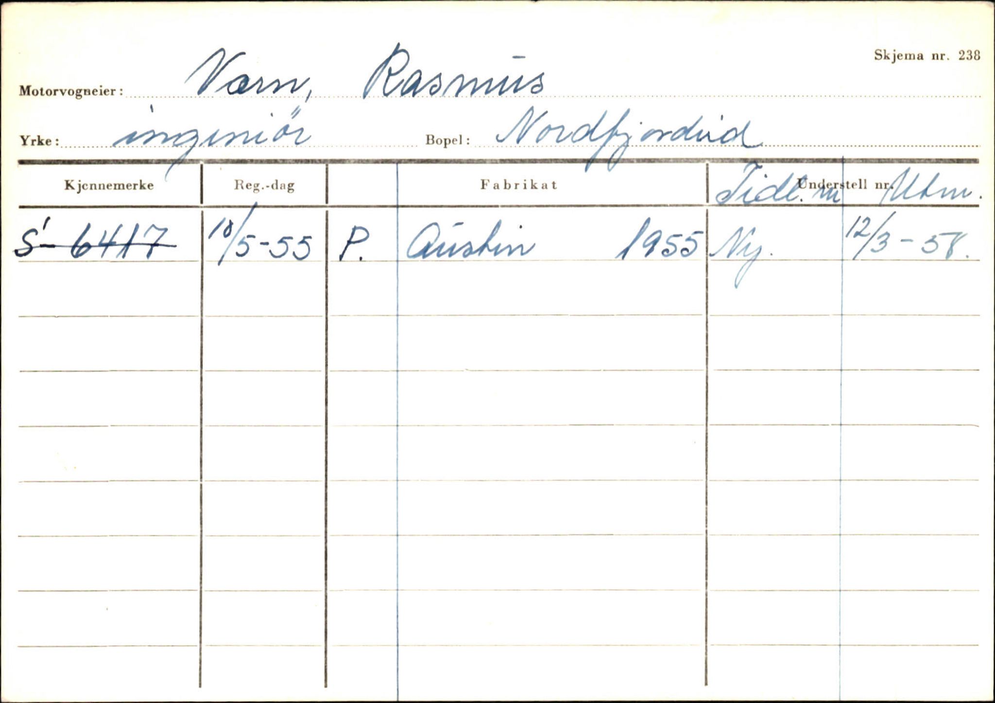 Statens vegvesen, Sogn og Fjordane vegkontor, SAB/A-5301/4/F/L0130: Eigarregister Eid T-Å. Høyanger A-O, 1945-1975, p. 175