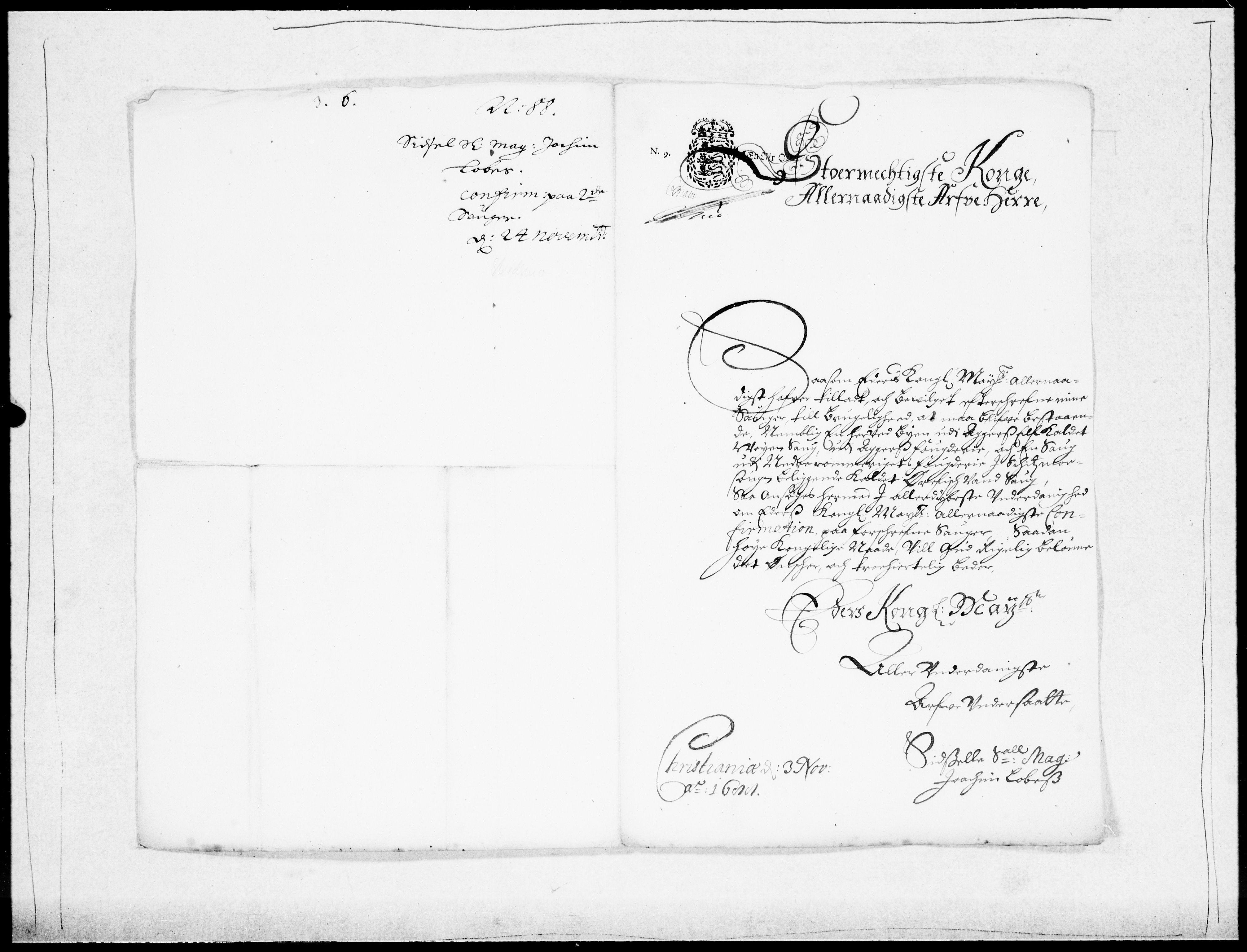 Danske Kanselli 1572-1799, RA/EA-3023/F/Fc/Fcc/Fcca/L0042: Norske innlegg 1572-1799, 1688-1689, p. 115