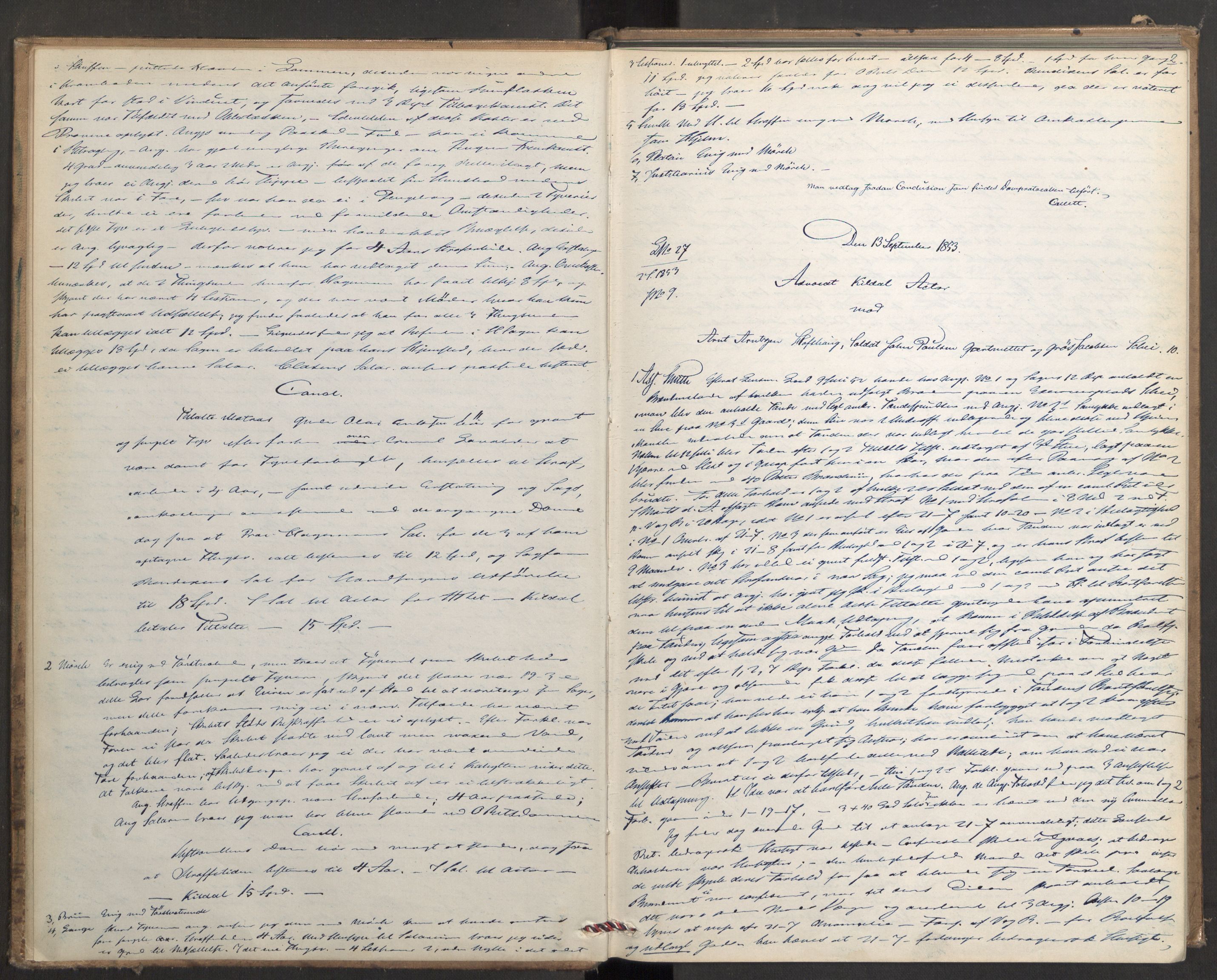 Høyesterett, AV/RA-S-1002/E/Eb/Ebb/L0046/0002: Voteringsprotokoller / Voteringsprotokoll, 1853-1854, p. 1b-2a