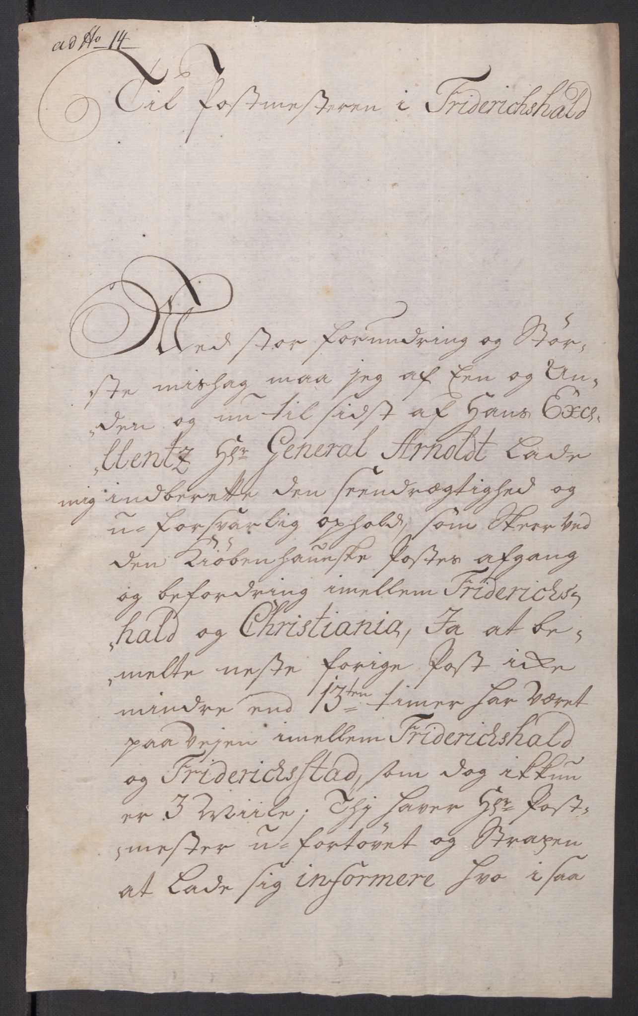 Kommanderende general (KG I) med Det norske krigsdirektorium, AV/RA-EA-5419/D/L0061: Stattholderens, stiftamtmenns og amtmenns brev, 1731-1740, p. 316