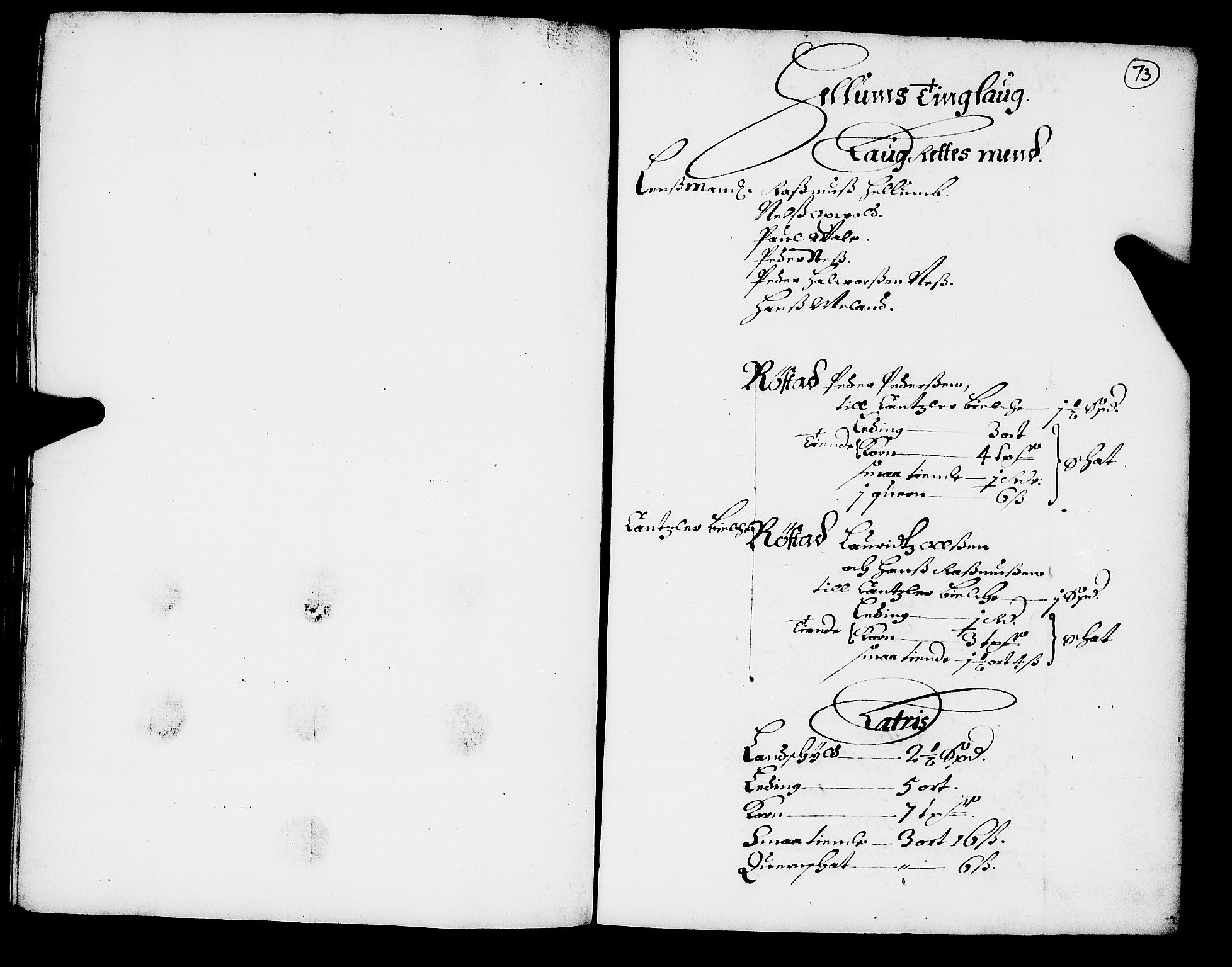 Rentekammeret inntil 1814, Realistisk ordnet avdeling, RA/EA-4070/N/Nb/Nba/L0049: Fosen fogderi, 1668, p. 72b-73a