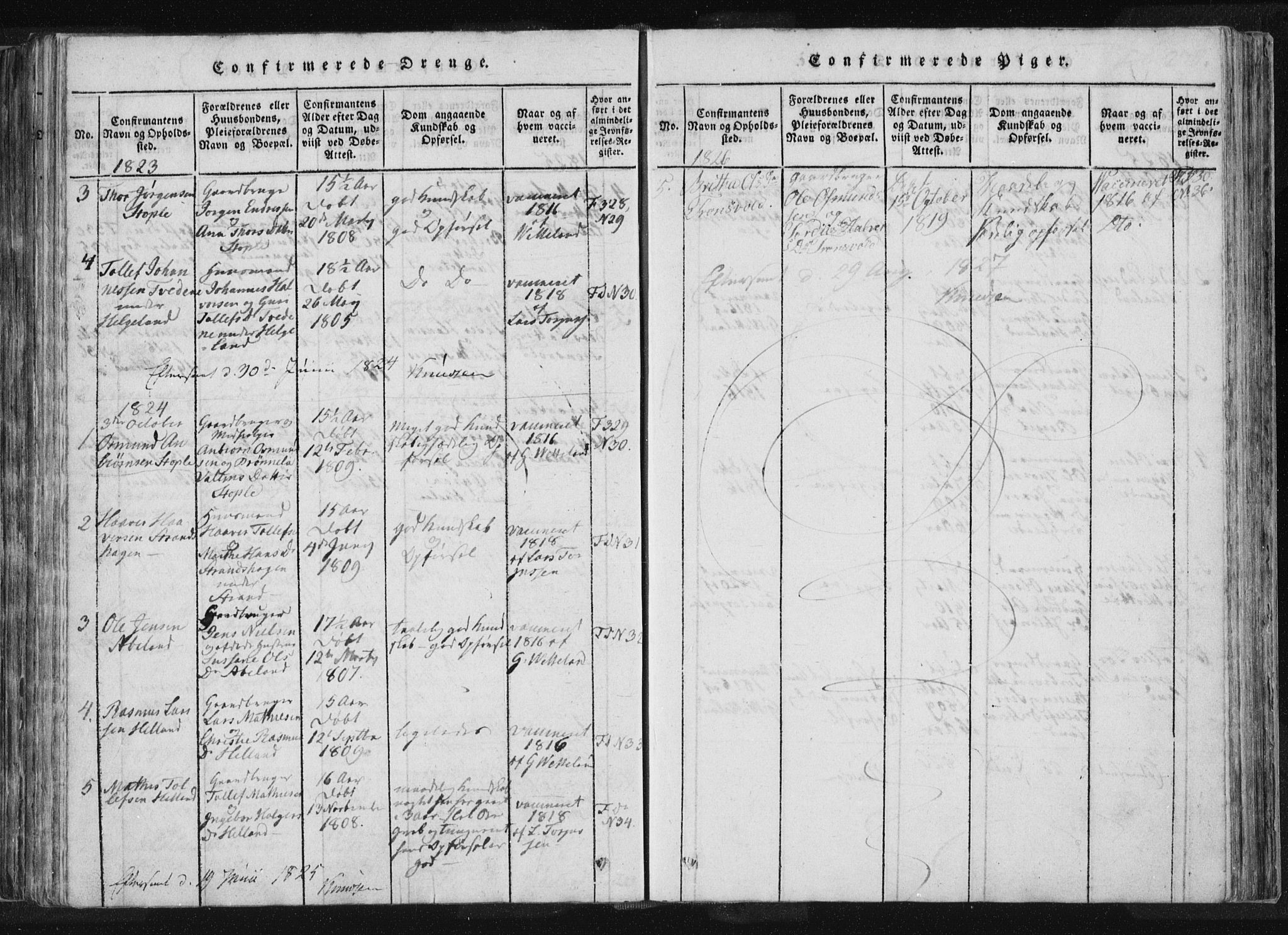 Vikedal sokneprestkontor, AV/SAST-A-101840/01/IV: Parish register (official) no. A 4, 1816-1850, p. 239