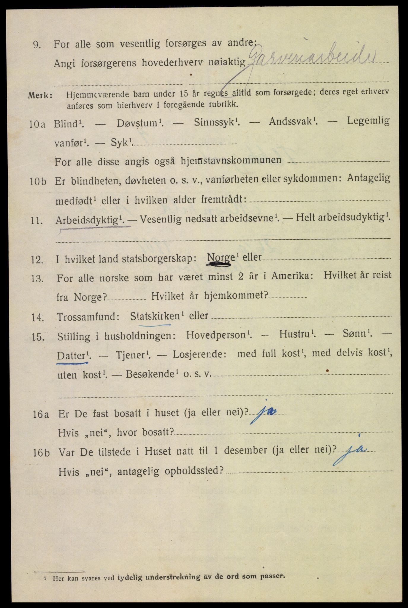 SAK, 1920 census for Flekkefjord, 1920, p. 5809