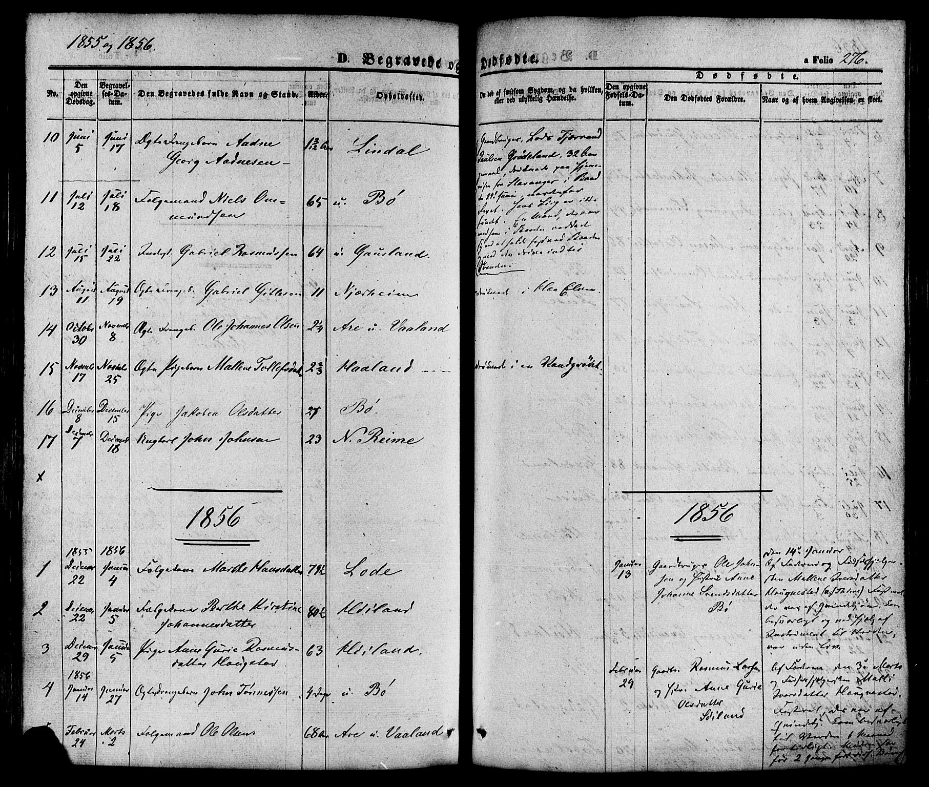 Hå sokneprestkontor, AV/SAST-A-101801/001/30BA/L0008: Parish register (official) no. A 7, 1853-1878, p. 276