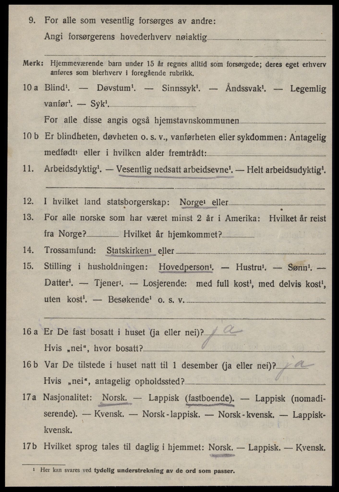 SAT, 1920 census for Horg, 1920, p. 4567