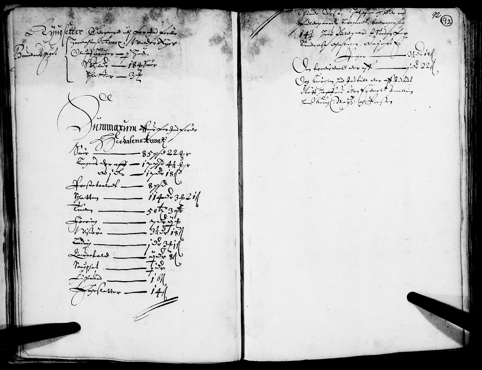 Rentekammeret inntil 1814, Realistisk ordnet avdeling, RA/EA-4070/N/Nb/Nba/L0014: Gudbrandsdalen fogderi, 1. del, 1668, p. 91b-92a