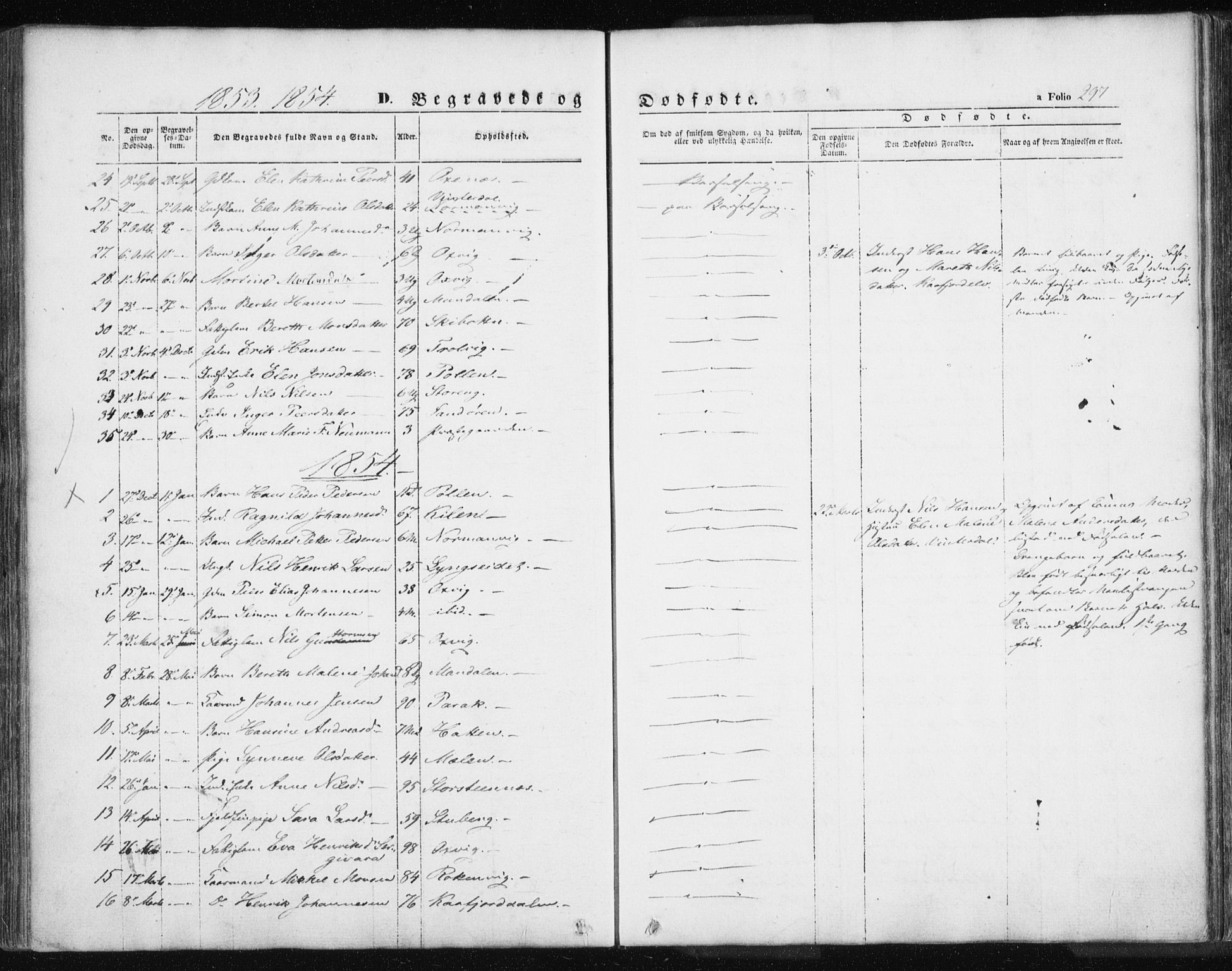 Lyngen sokneprestembete, SATØ/S-1289/H/He/Hea/L0004kirke: Parish register (official) no. 4, 1839-1858, p. 297