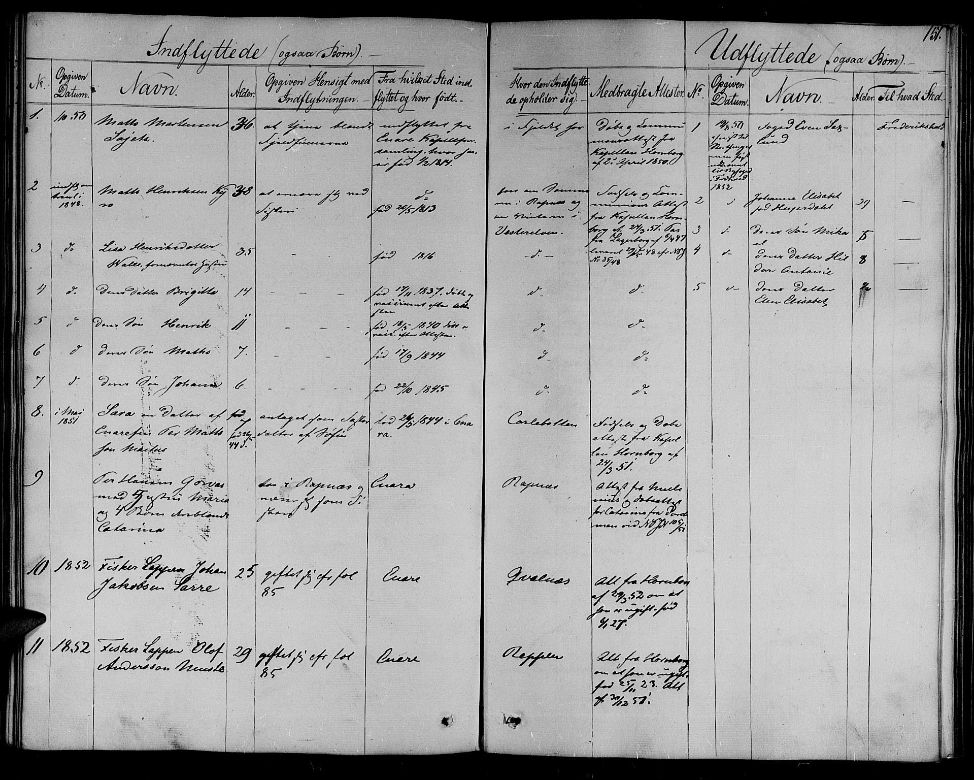 Nesseby sokneprestkontor, SATØ/S-1330/H/Ha/L0001kirke: Parish register (official) no. 1, 1838-1855, p. 151
