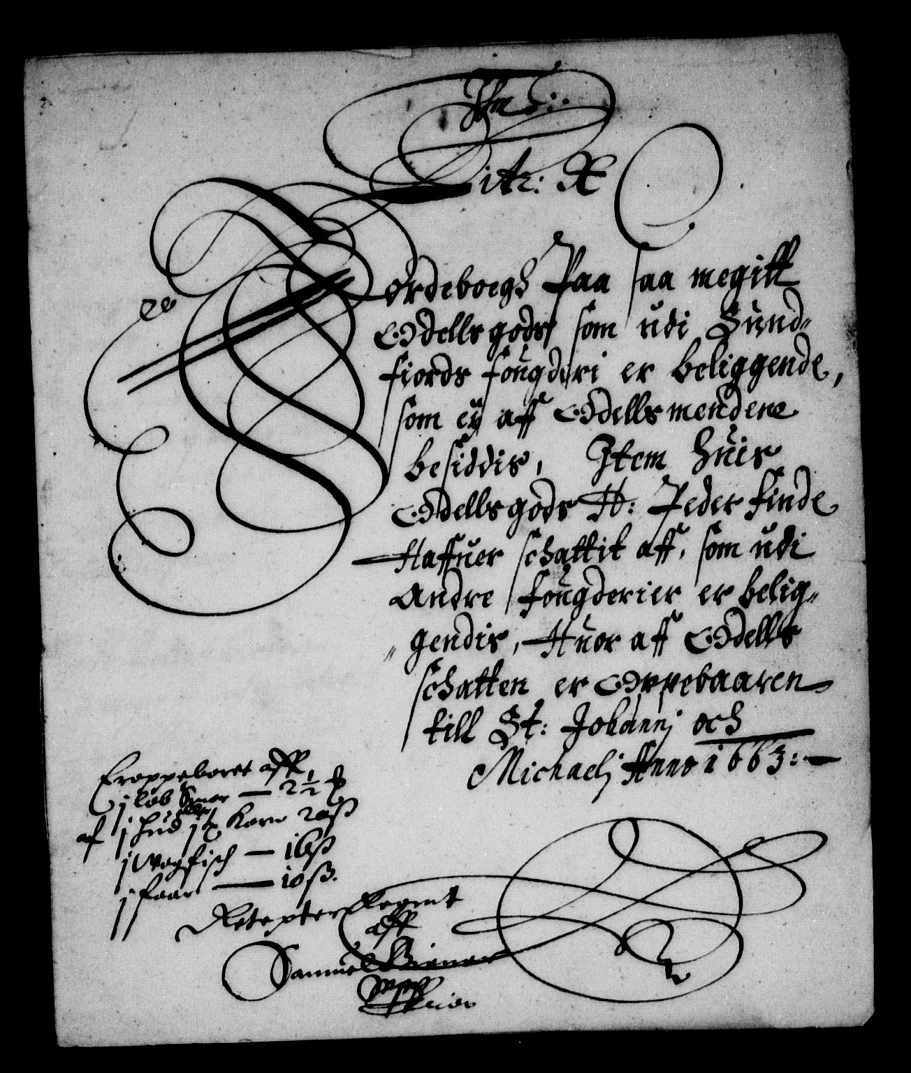 Rentekammeret inntil 1814, Reviderte regnskaper, Stiftamtstueregnskaper, Bergen stiftamt, AV/RA-EA-6043/R/Rc/L0009: Bergen stiftamt, 1663