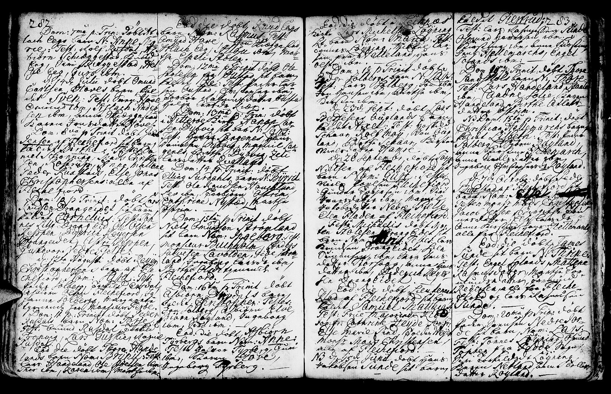 Lund sokneprestkontor, AV/SAST-A-101809/S06/L0002: Parish register (official) no. A 2, 1738-1760, p. 282-283