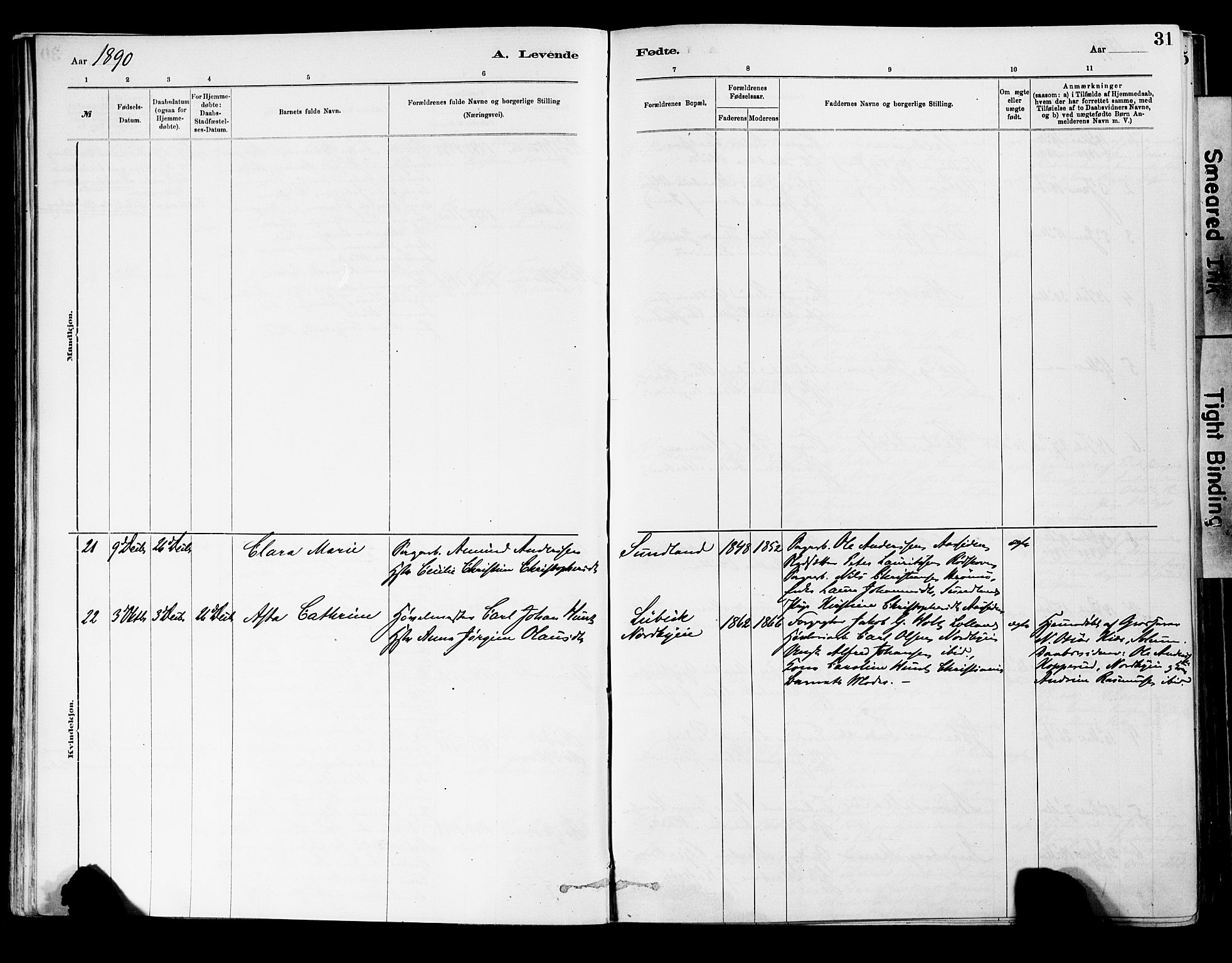 Strømsgodset kirkebøker, AV/SAKO-A-324/F/Fa/L0001: Parish register (official) no. 1, 1885-1909, p. 31