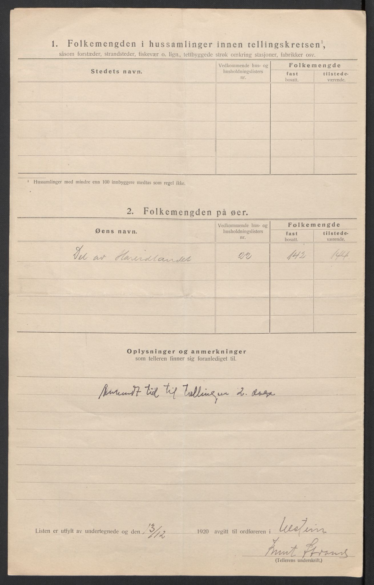 SAT, 1920 census for Ulstein, 1920, p. 31