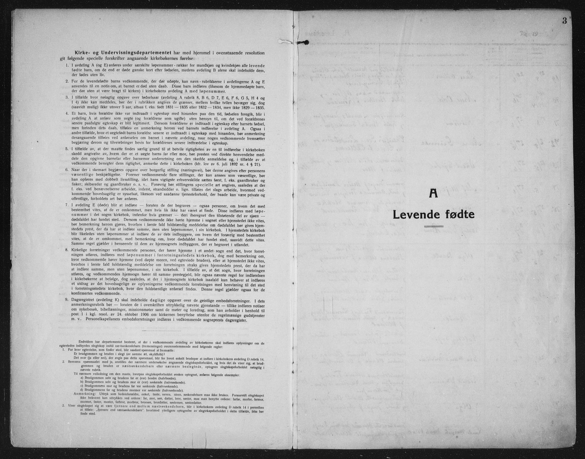 Domkirken sokneprestkontor, SAST/A-101812/002/A/L0018: Parish register (official) no. A 34, 1915-1929, p. 3