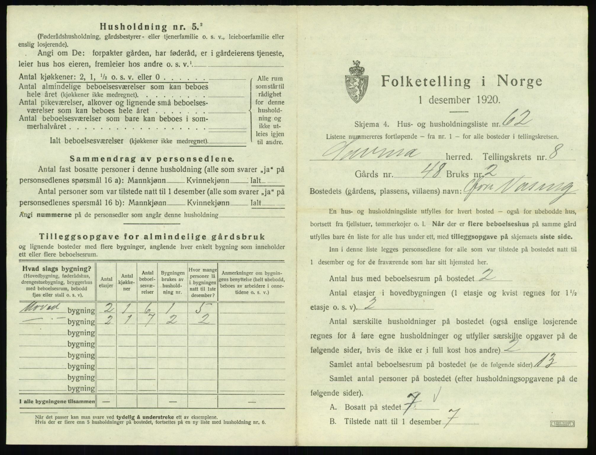 SAT, 1920 census for Surnadal, 1920, p. 923