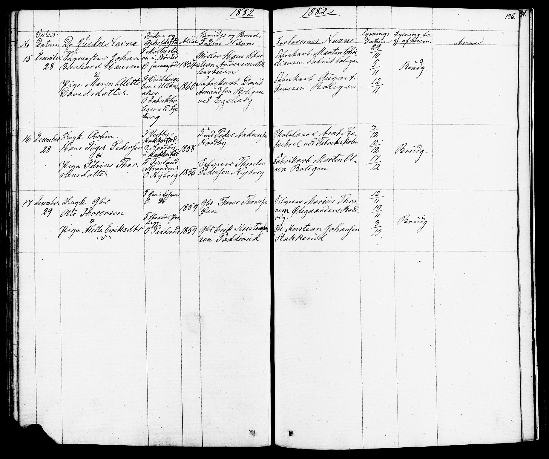 Enebakk prestekontor Kirkebøker, SAO/A-10171c/F/Fa/L0012: Parish register (official) no. I 12, 1832-1882, p. 126