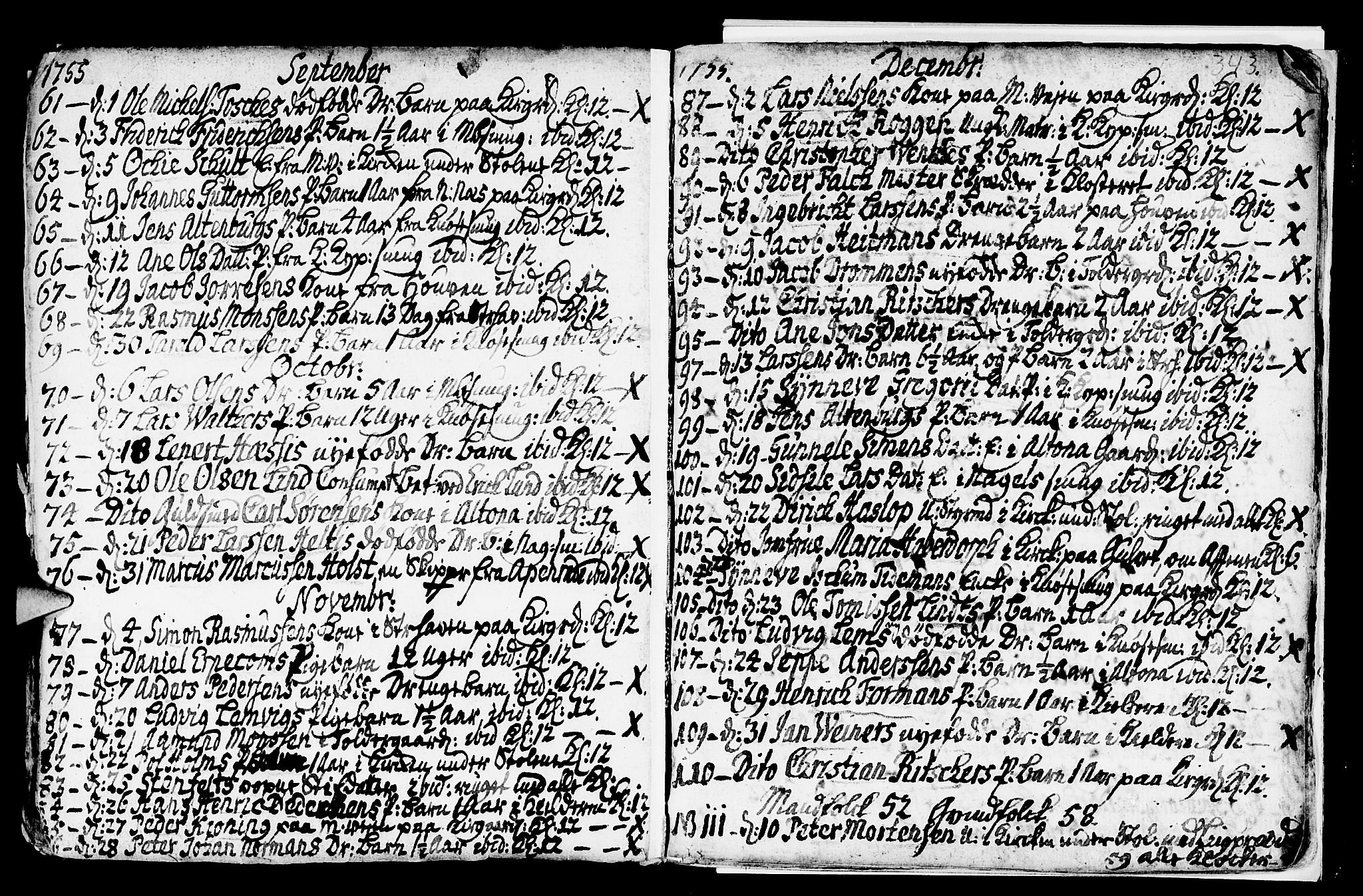 Nykirken Sokneprestembete, AV/SAB-A-77101/H/Haa/L0009: Parish register (official) no. A 9, 1689-1759, p. 343