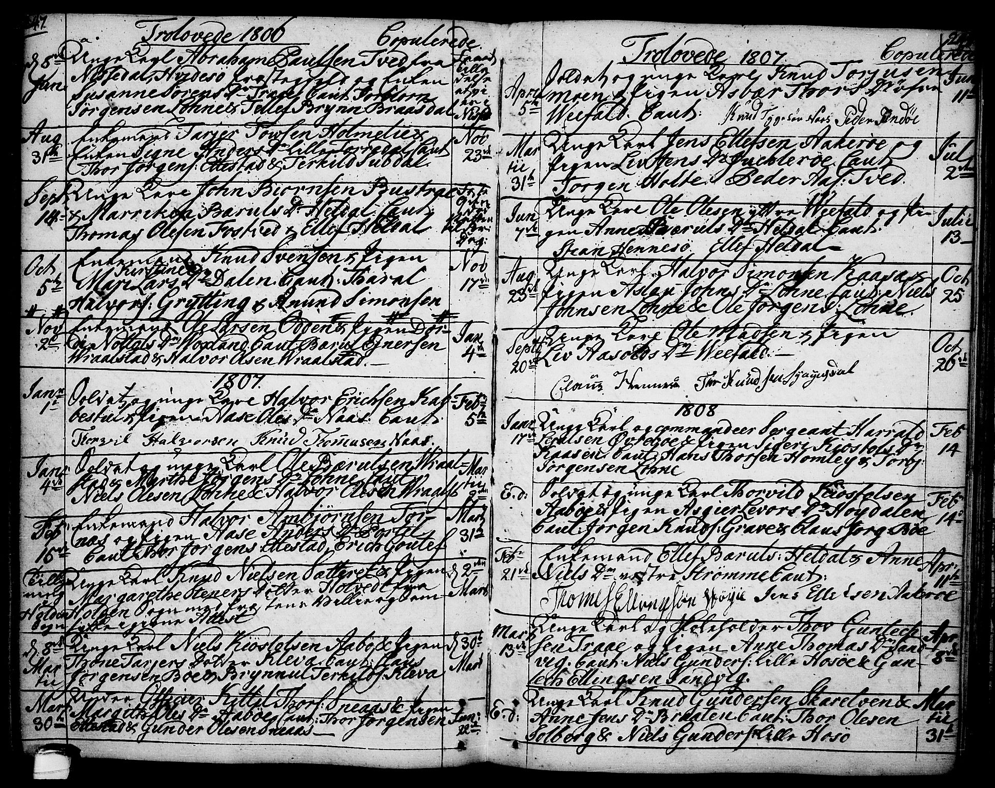 Drangedal kirkebøker, SAKO/A-258/F/Fa/L0003: Parish register (official) no. 3, 1768-1814, p. 247-248