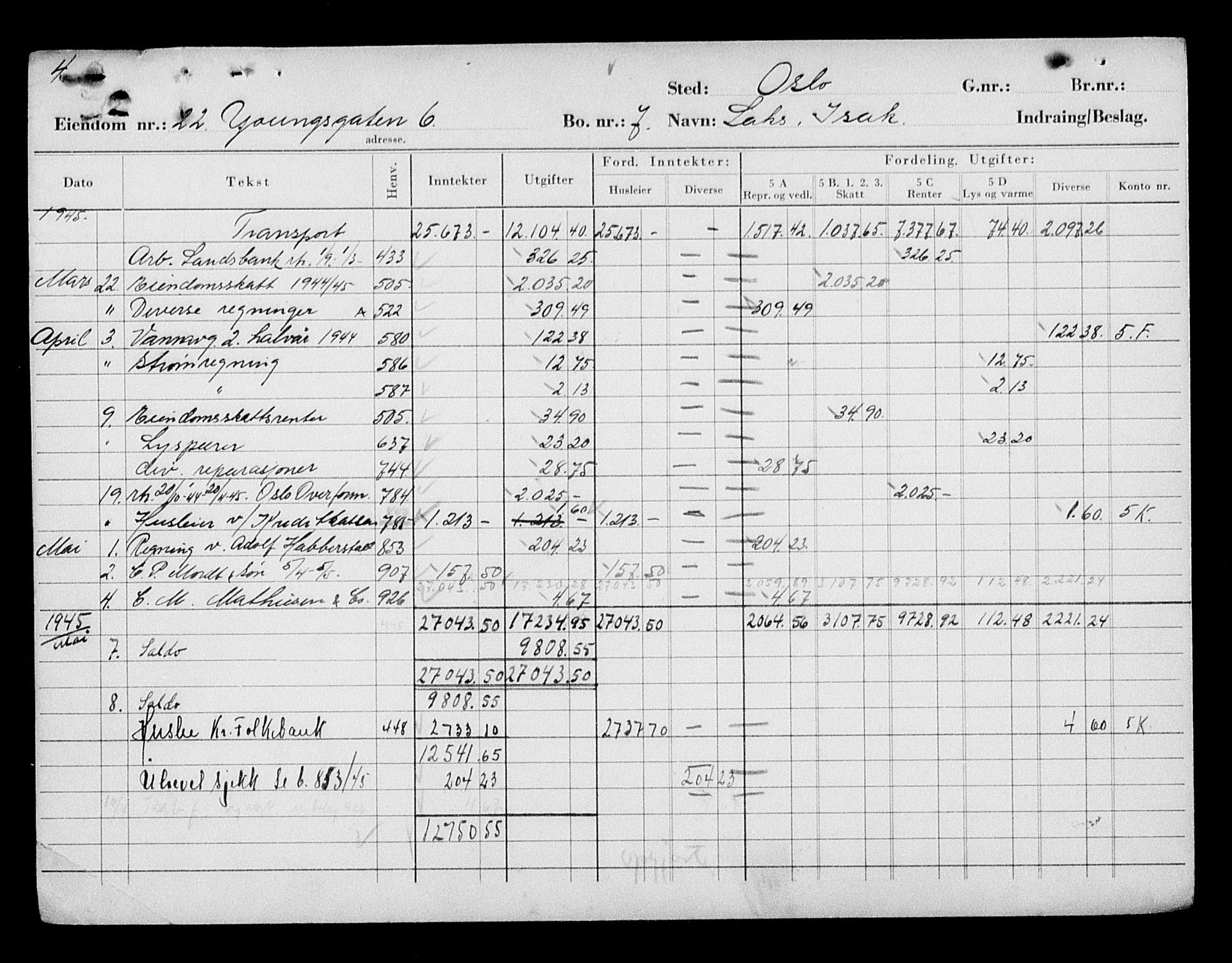 Justisdepartementet, Tilbakeføringskontoret for inndratte formuer, AV/RA-S-1564/H/Hc/Hcc/L0954: --, 1945-1947, p. 333