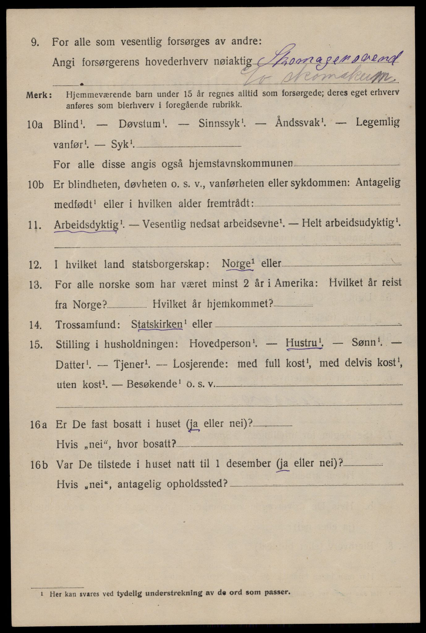 SAST, 1920 census for Stavanger, 1920, p. 50761