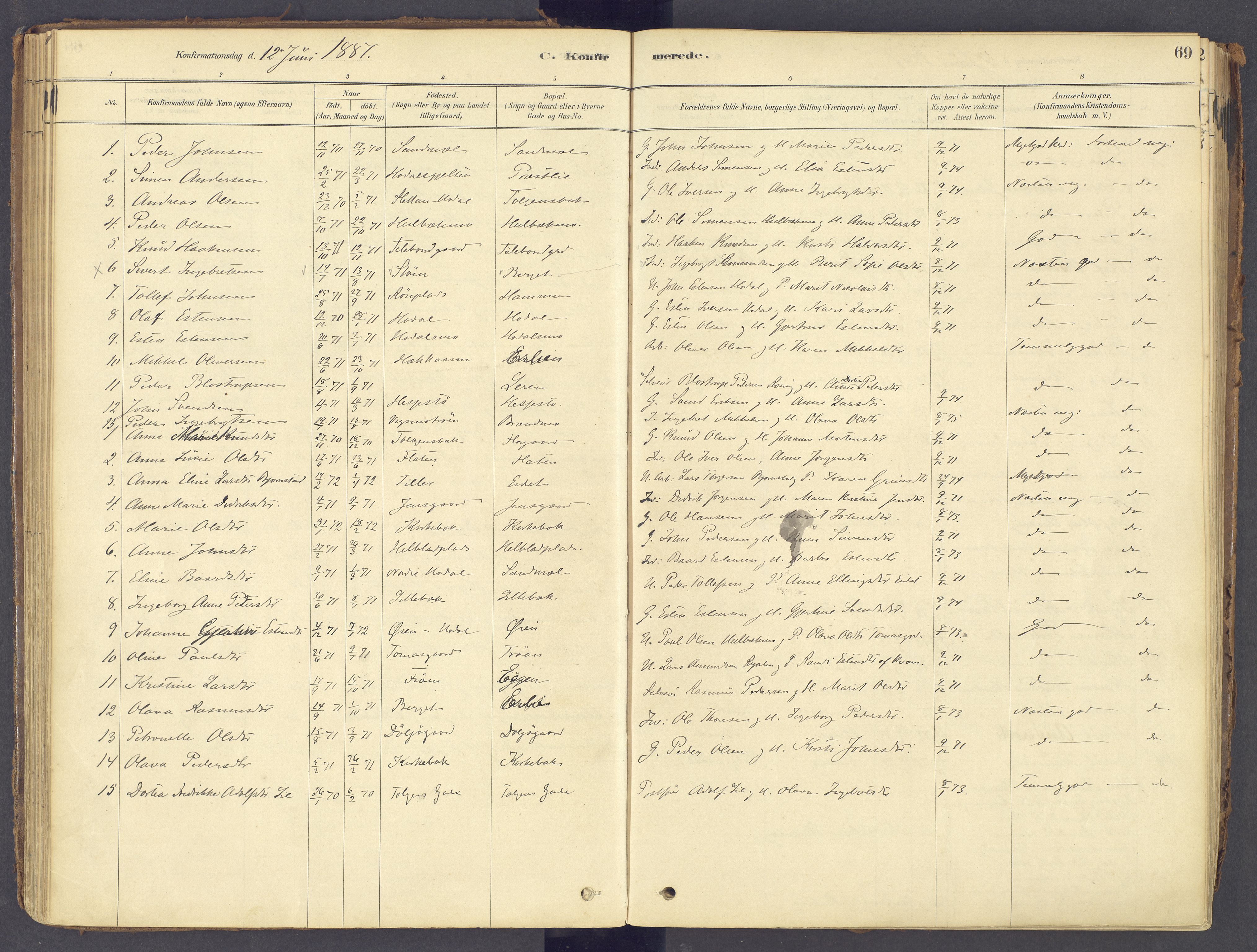 Tolga prestekontor, AV/SAH-PREST-062/K/L0011: Parish register (official) no. 11, 1877-1920, p. 69