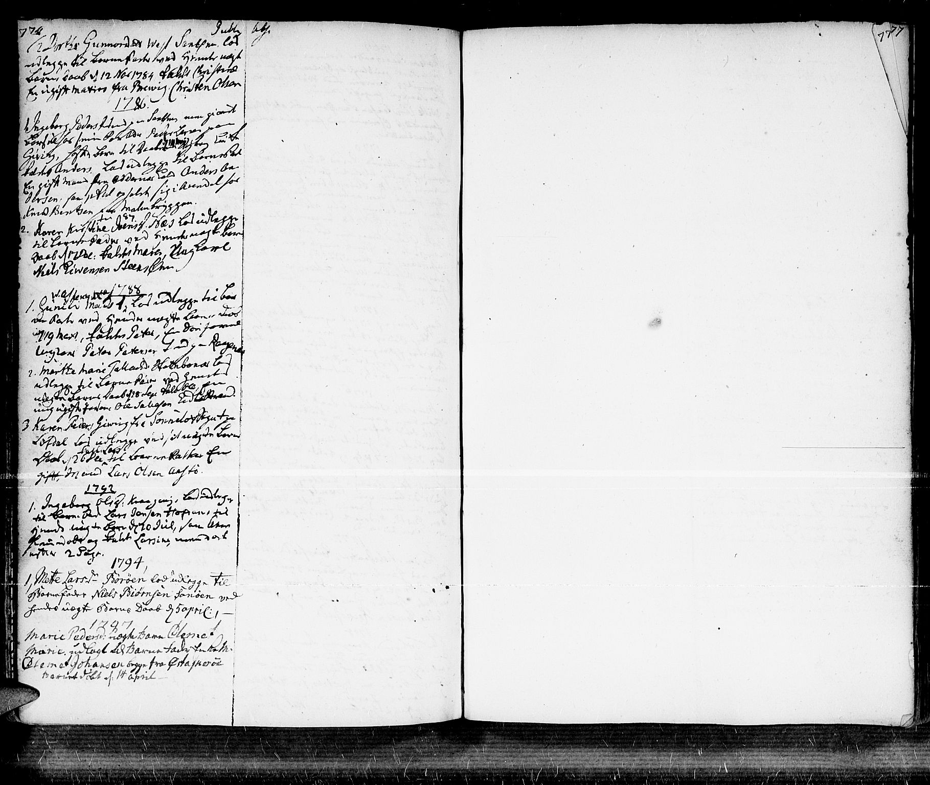 Dypvåg sokneprestkontor, SAK/1111-0007/F/Fa/Faa/L0001: Parish register (official) no. A 1 /1, 1765-1798, p. 774-775