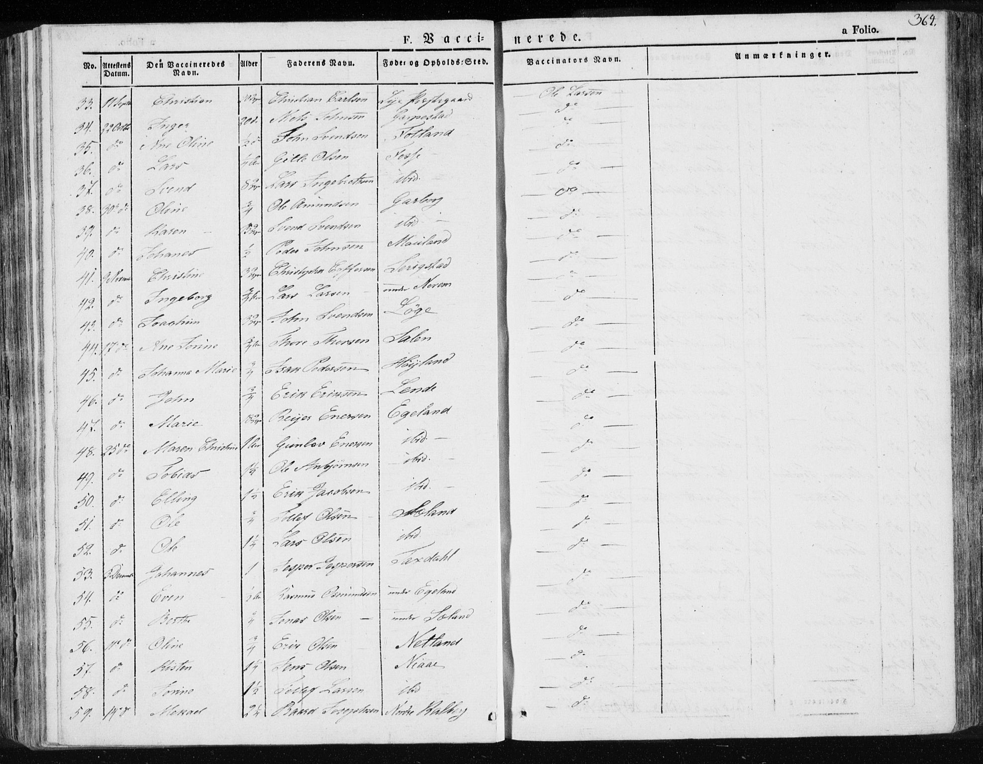 Lye sokneprestkontor, AV/SAST-A-101794/001/30BA/L0004: Parish register (official) no. A 4, 1826-1841, p. 364