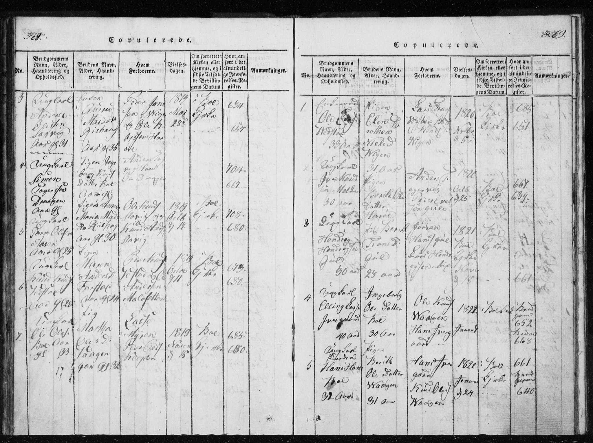 Ministerialprotokoller, klokkerbøker og fødselsregistre - Møre og Romsdal, AV/SAT-A-1454/566/L0772: Parish register (copy) no. 566C01, 1818-1845, p. 368-369