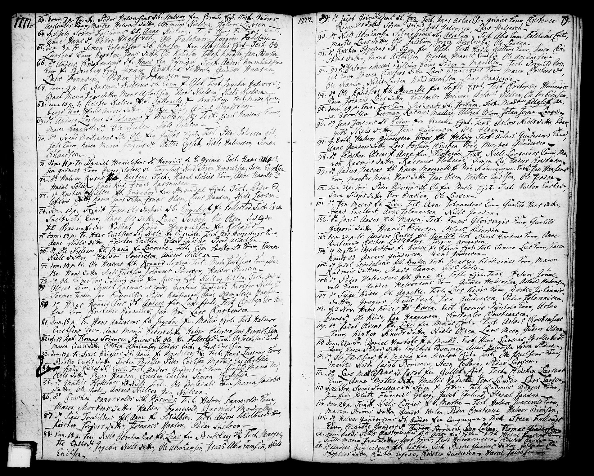 Gjerpen kirkebøker, SAKO/A-265/F/Fa/L0002: Parish register (official) no. I 2, 1747-1795, p. 79
