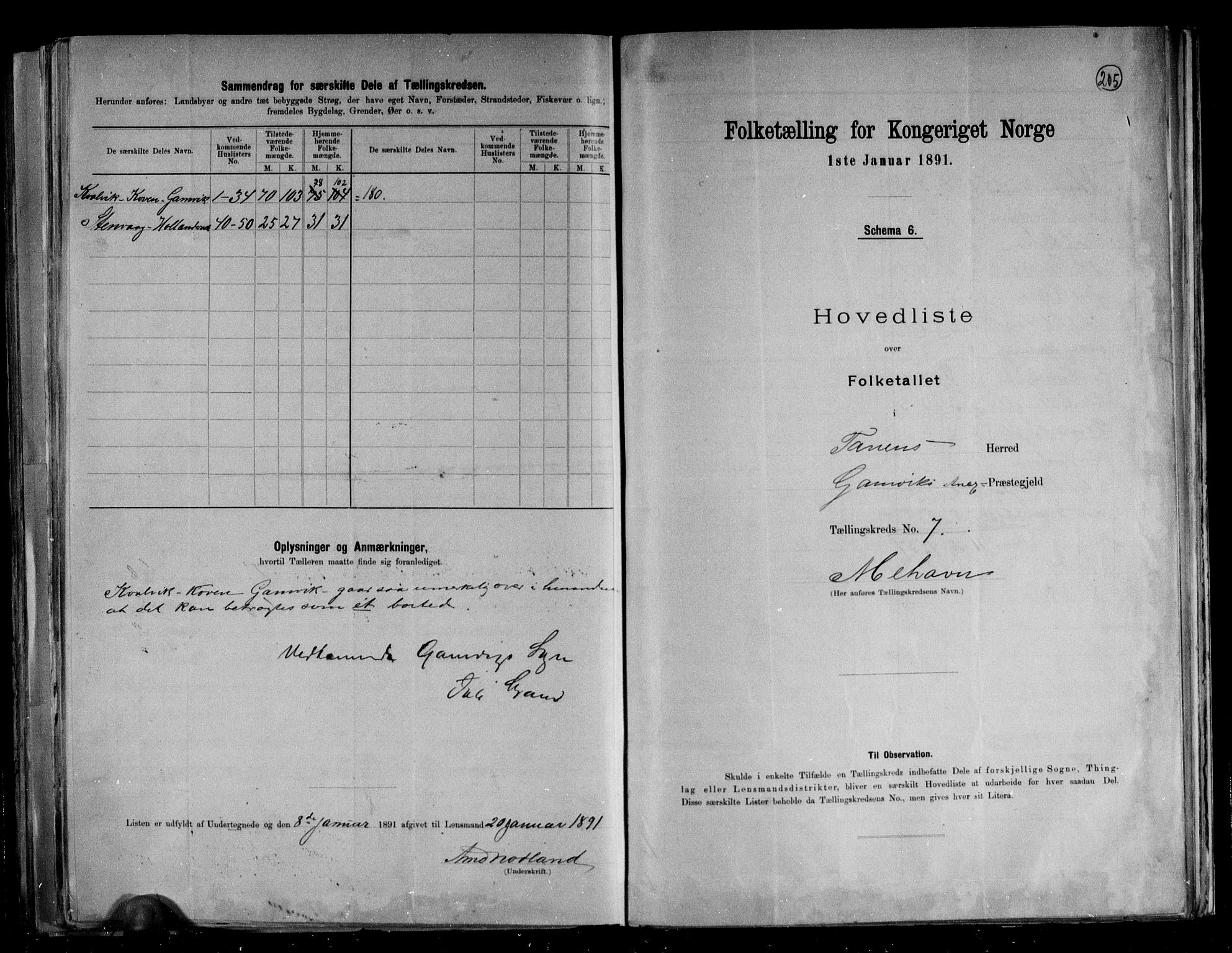 RA, 1891 census for 2025 Tana, 1891, p. 21