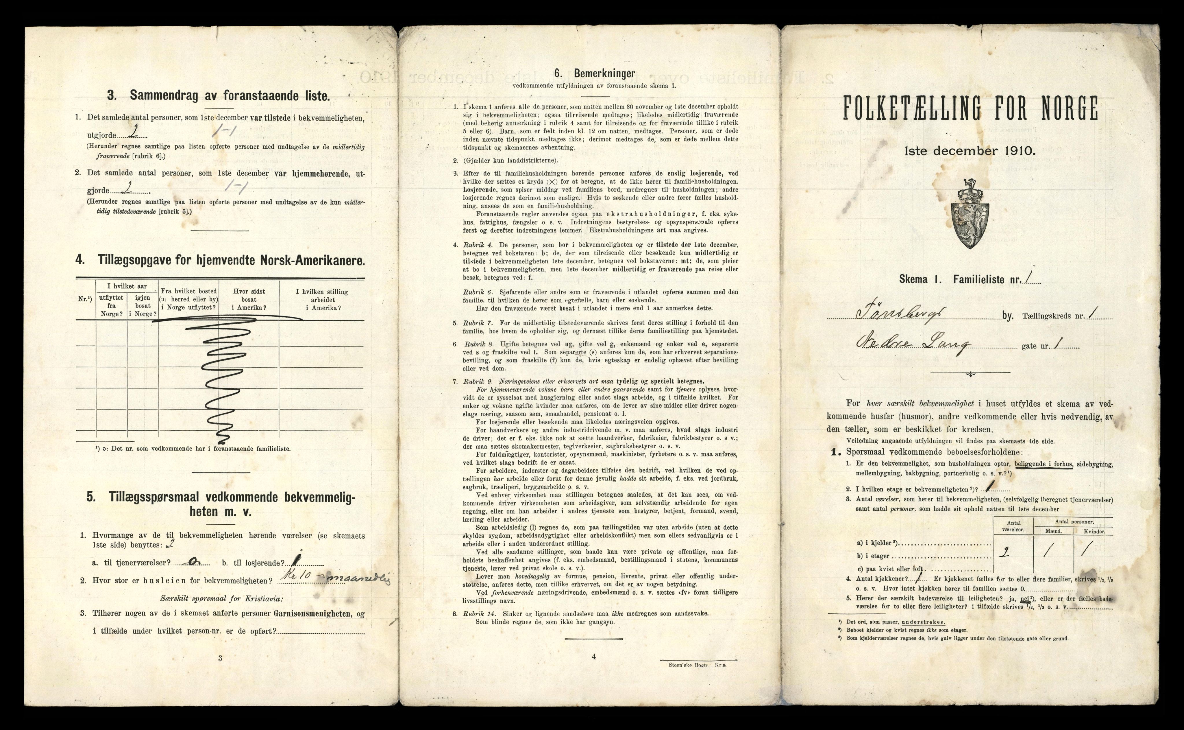 RA, 1910 census for Tønsberg, 1910, p. 99