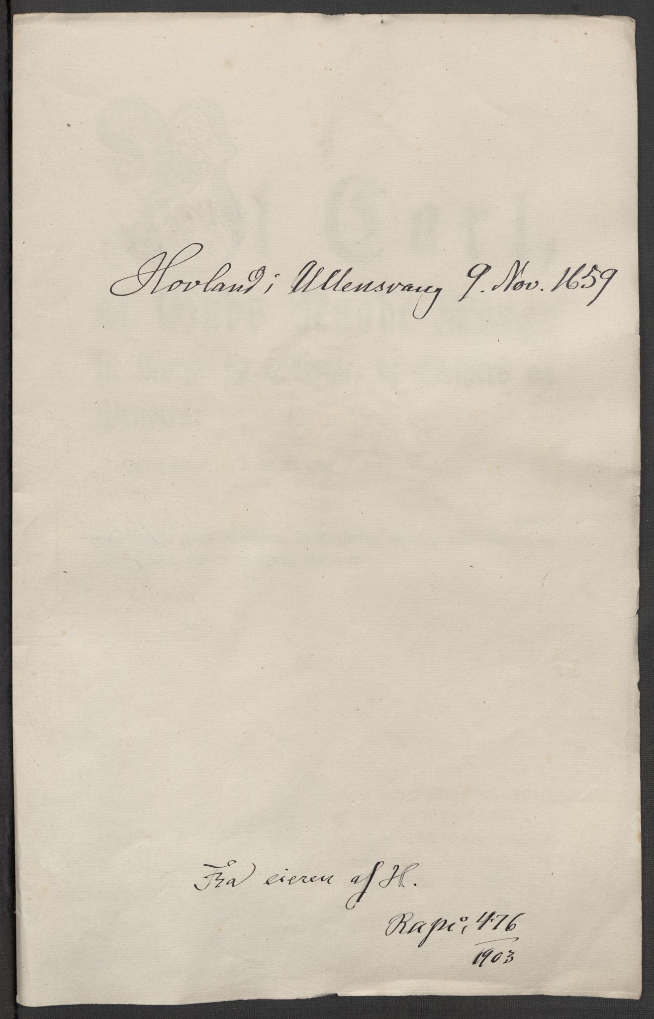 Riksarkivets diplomsamling, AV/RA-EA-5965/F15/L0037: Prestearkiv - Hordaland, 1577-1733, p. 81