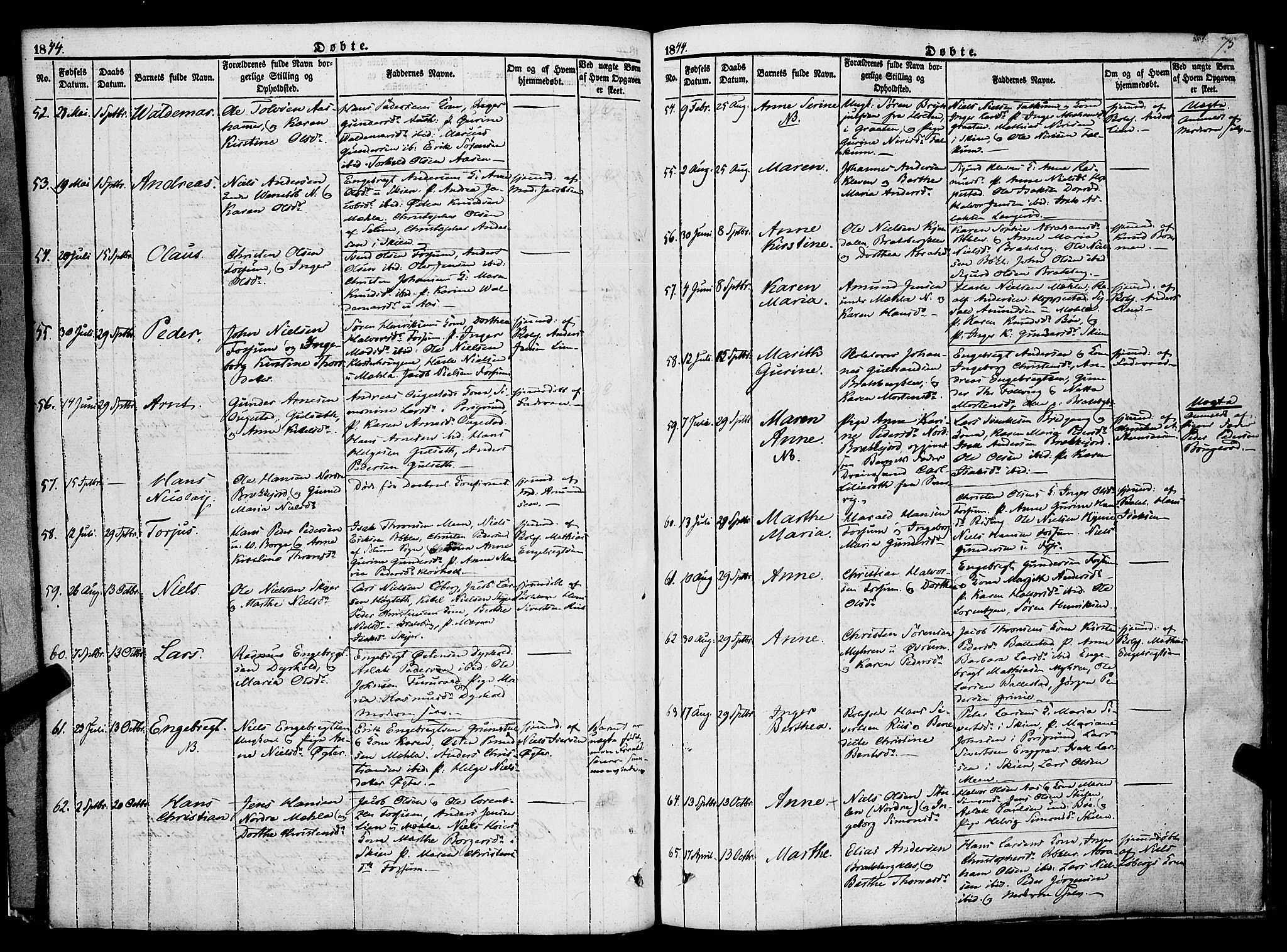 Gjerpen kirkebøker, AV/SAKO-A-265/F/Fa/L0007a: Parish register (official) no. I 7A, 1834-1857, p. 75