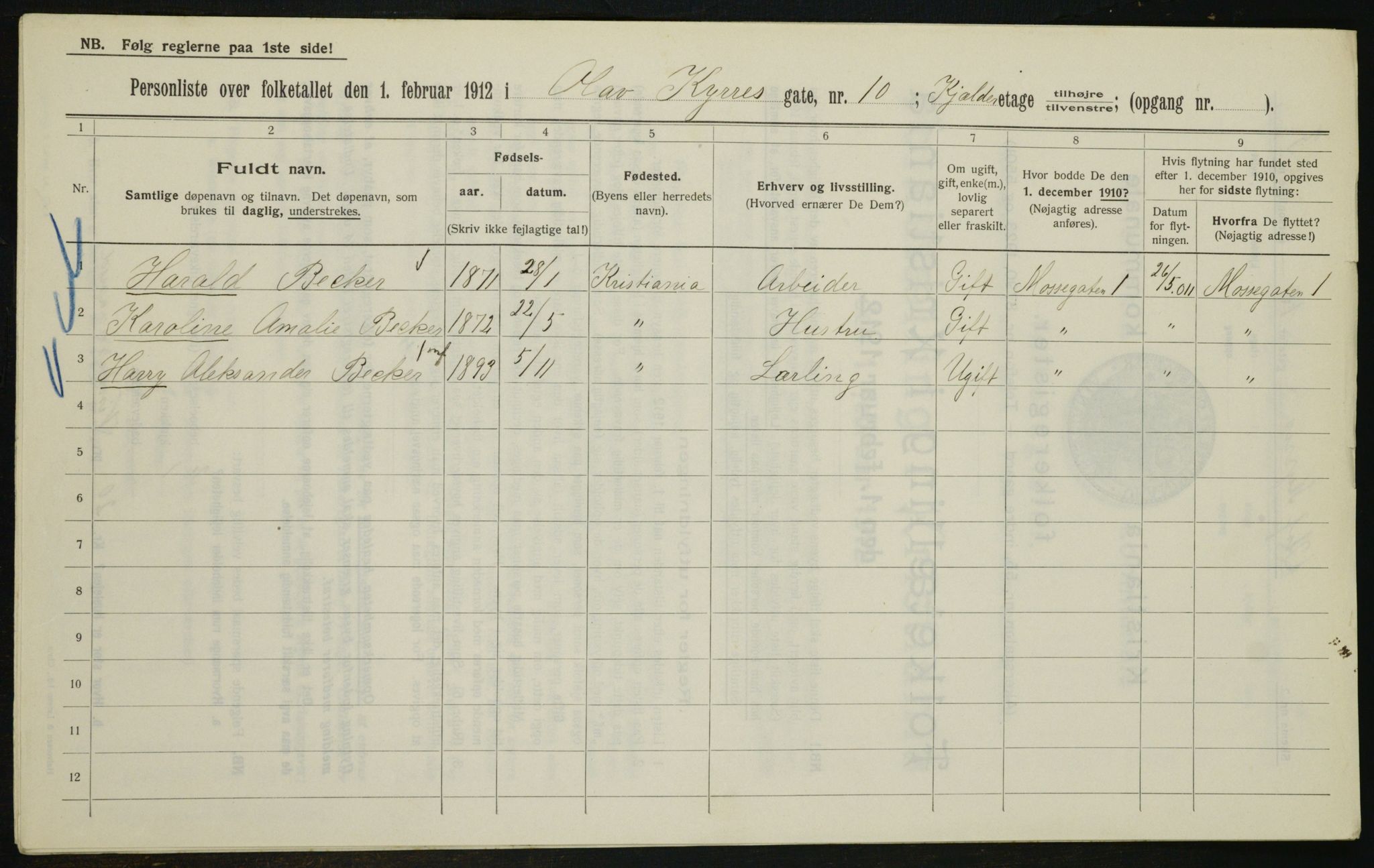 OBA, Municipal Census 1912 for Kristiania, 1912, p. 75988