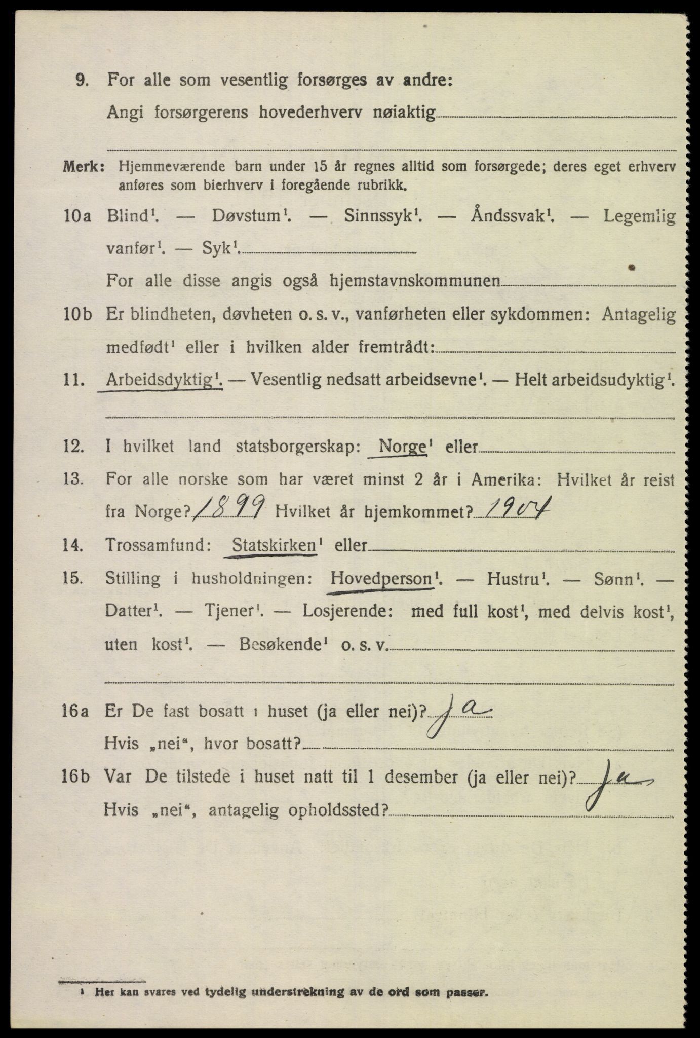 SAK, 1920 census for Lyngdal, 1920, p. 6472