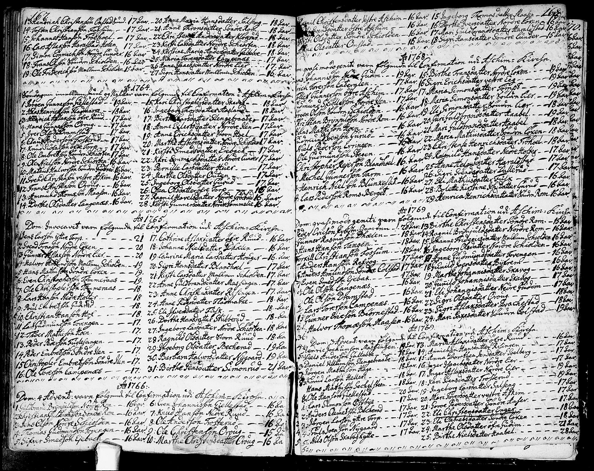 Askim prestekontor Kirkebøker, SAO/A-10900/F/Fa/L0002: Parish register (official) no. 2, 1758-1789, p. 167-168