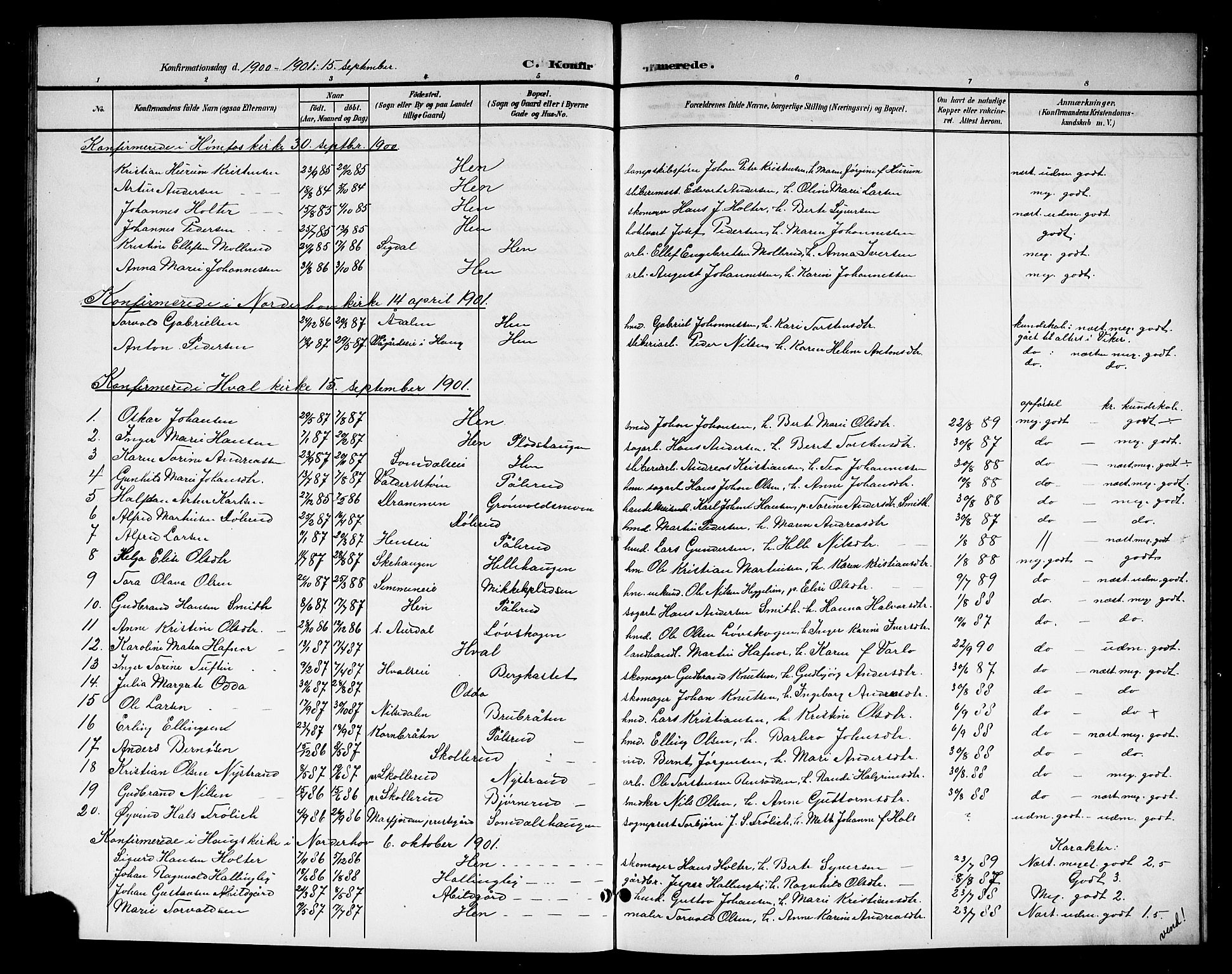 Ådal kirkebøker, AV/SAKO-A-248/G/Gc/L0002: Parish register (copy) no. III 2, 1899-1919