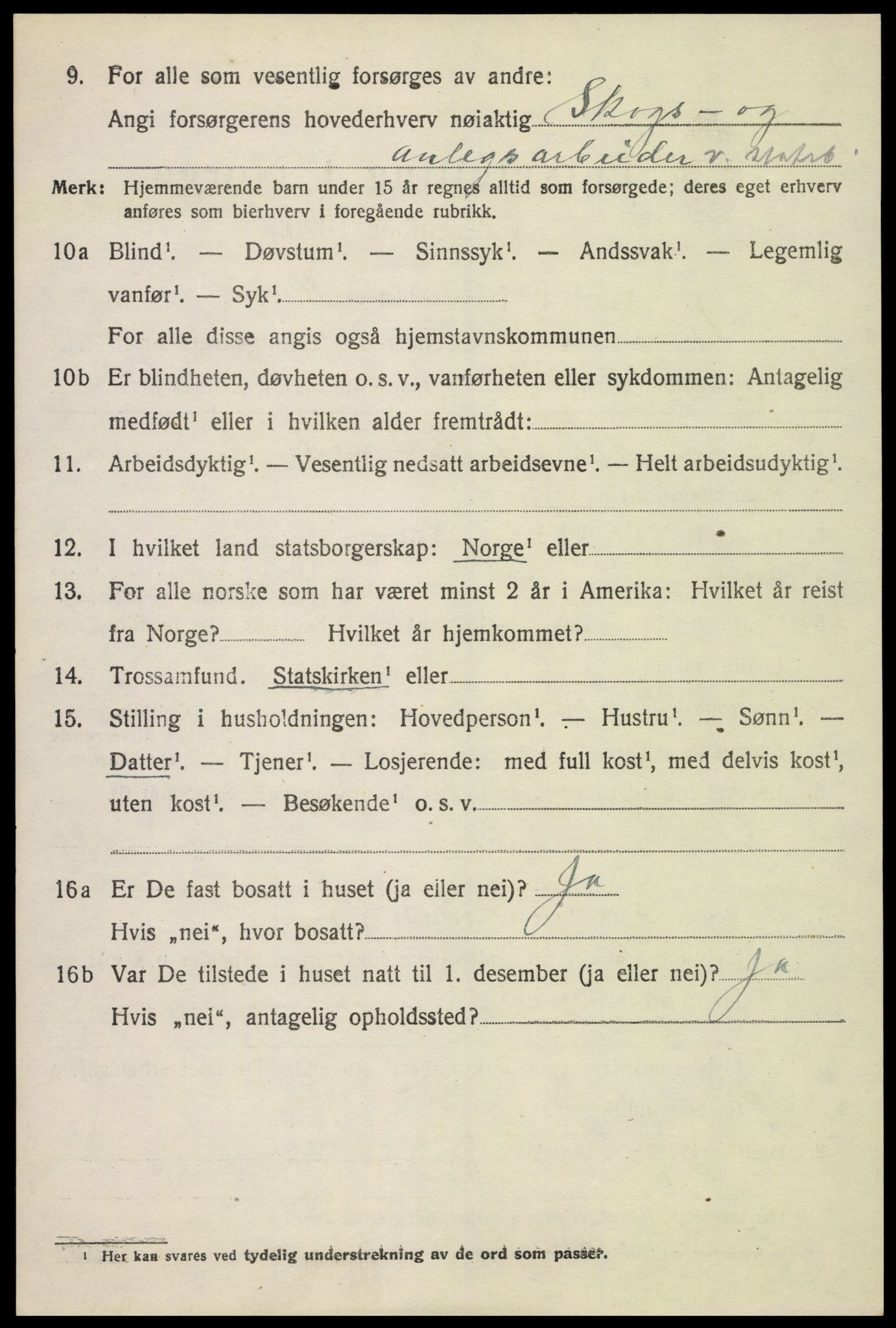 SAH, 1920 census for Nord-Fron, 1920, p. 4273