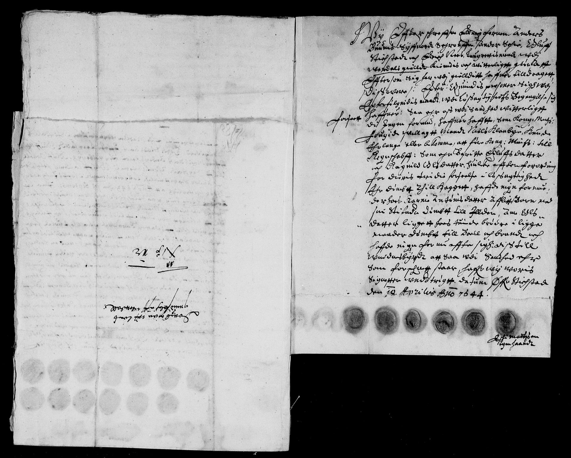 Rentekammeret inntil 1814, Reviderte regnskaper, Lensregnskaper, AV/RA-EA-5023/R/Rb/Rbw/L0077: Trondheim len, 1642-1644