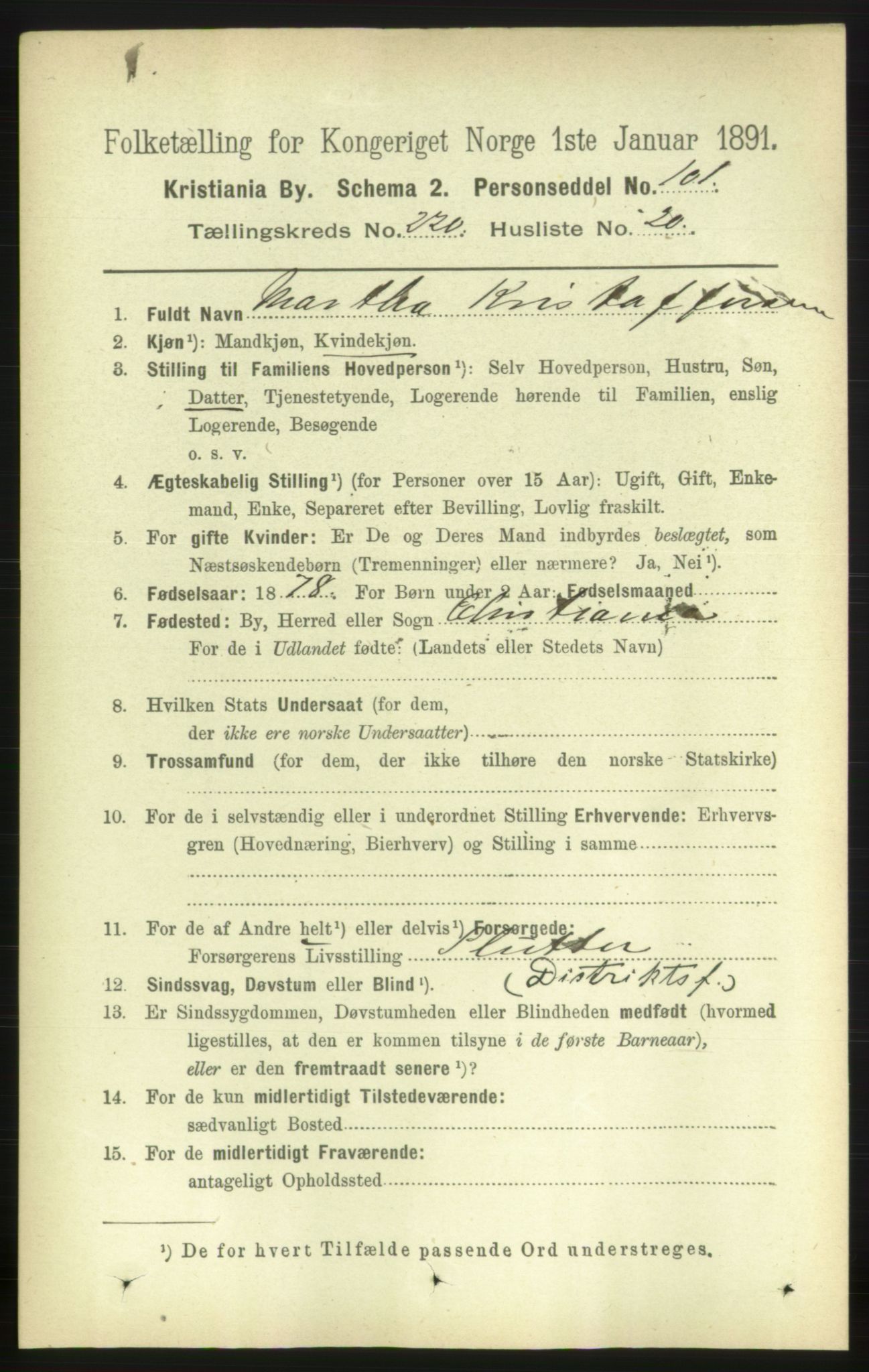 RA, 1891 census for 0301 Kristiania, 1891, p. 131773