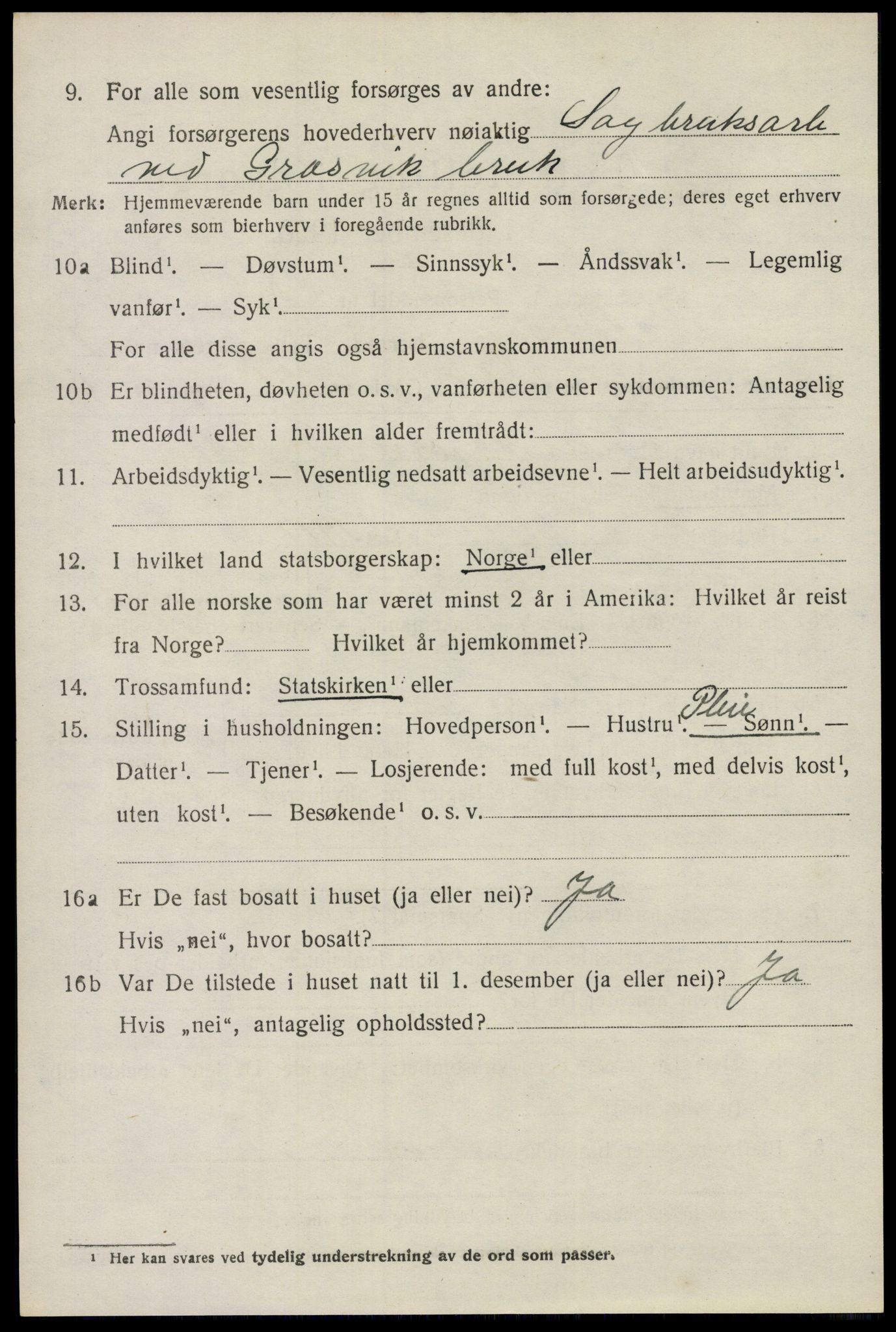 SAO, 1920 census for Onsøy, 1920, p. 11109