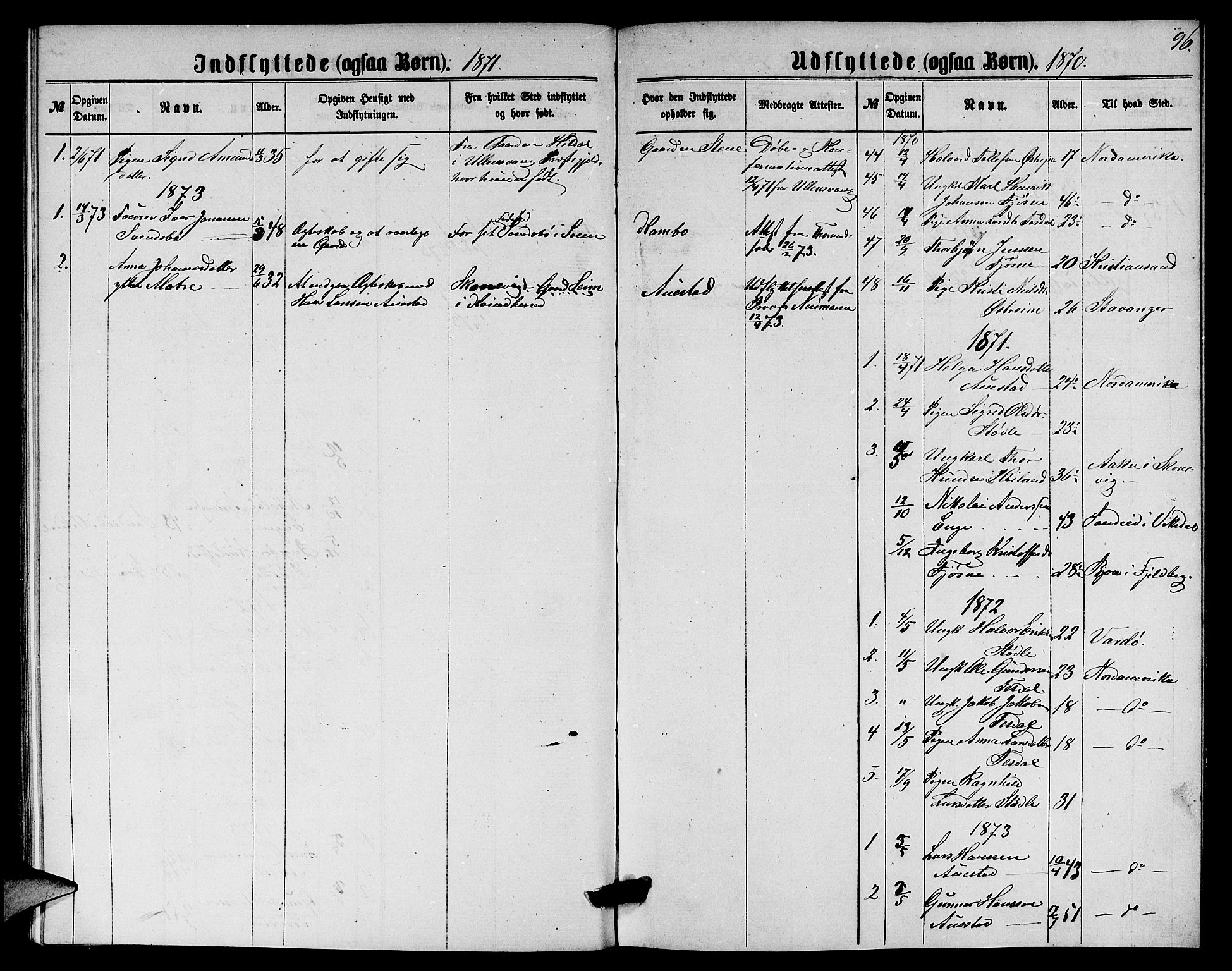 Etne sokneprestembete, SAB/A-75001/H/Hab: Parish register (copy) no. A 3, 1863-1873, p. 96