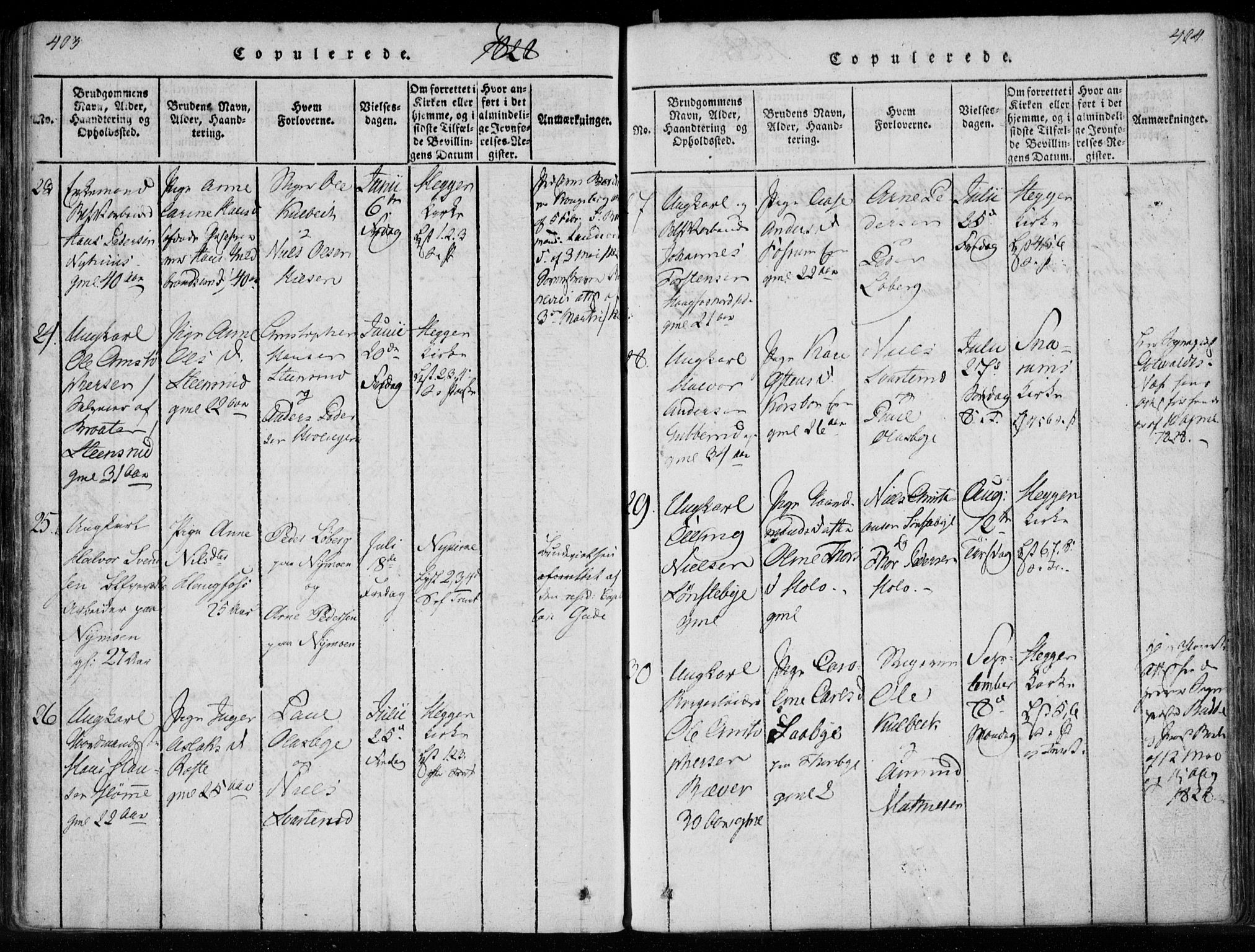 Modum kirkebøker, SAKO/A-234/F/Fa/L0005: Parish register (official) no. 5, 1824-1841, p. 403-404