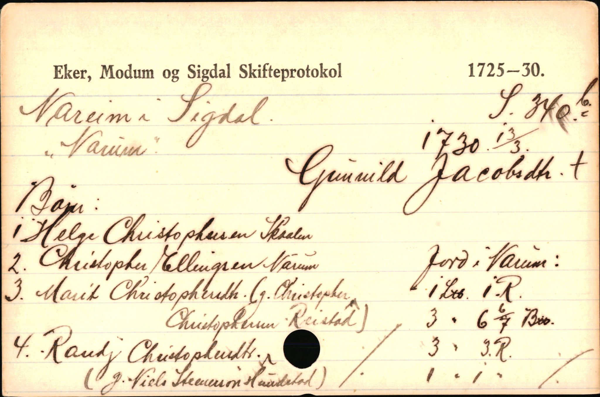 Eiker, Modum og Sigdal sorenskriveri, AV/SAKO-A-123/H, 1676-1828, p. 3522