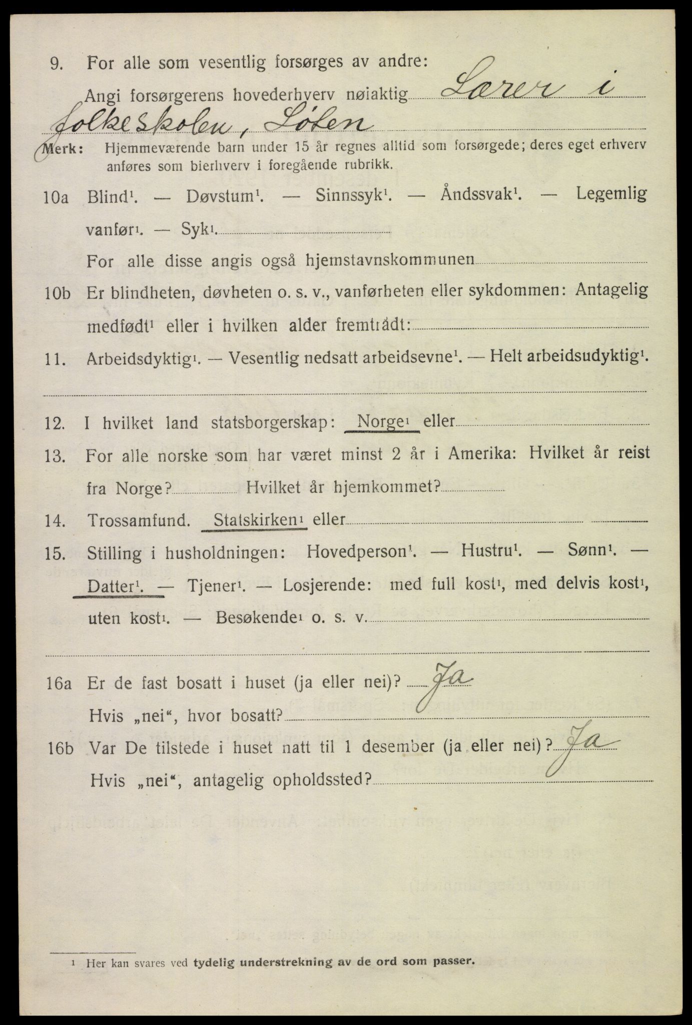 SAH, 1920 census for Løten, 1920, p. 14242